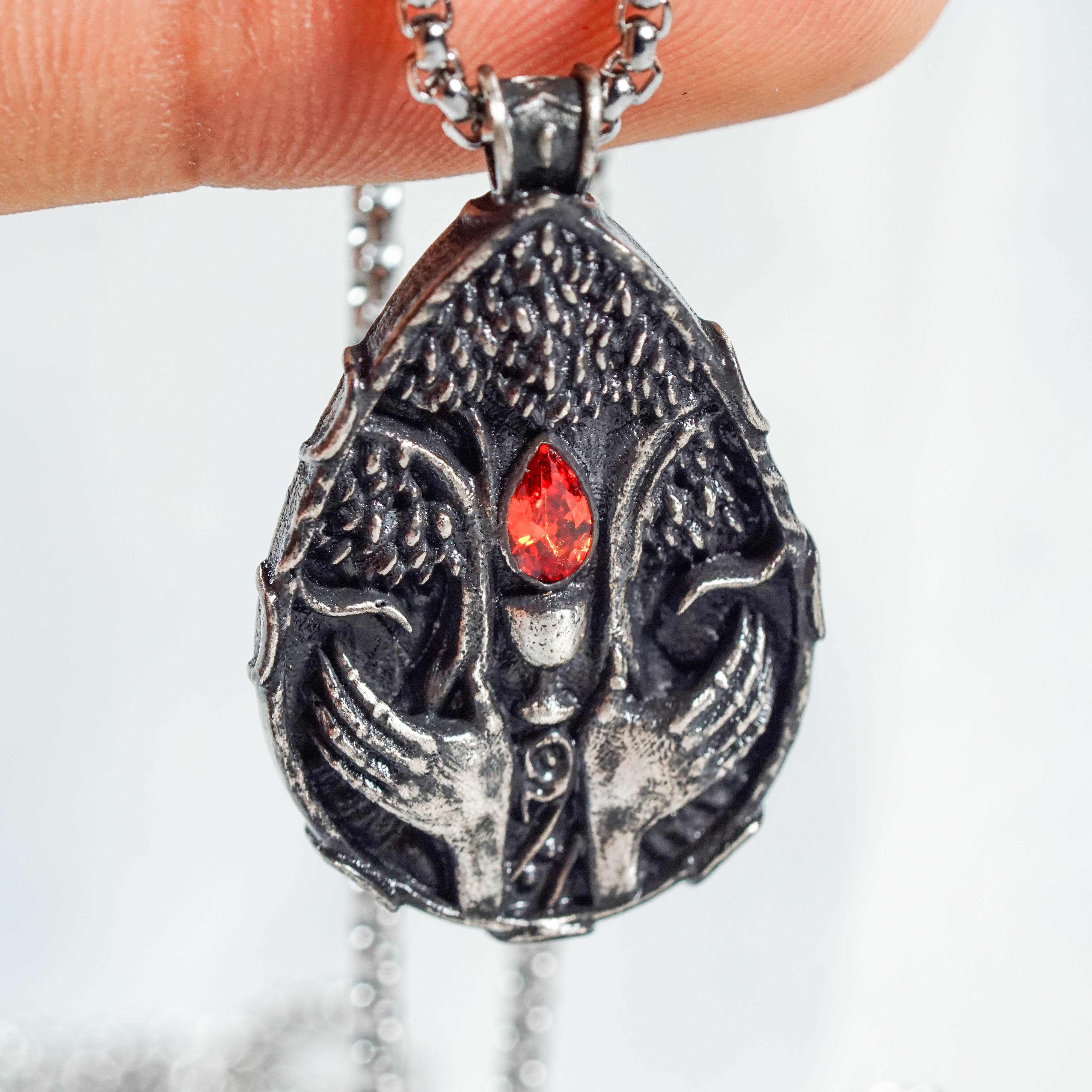 Elden Ring Talismans Necklace Collection, Blessed Dew Talisman Necklace, Handmade Silver 950 Pendant Inspired by Elden Ring, Radagon, Godfrey, and Malenia 7 - EternaSilver DSC05917 - EternaSilver