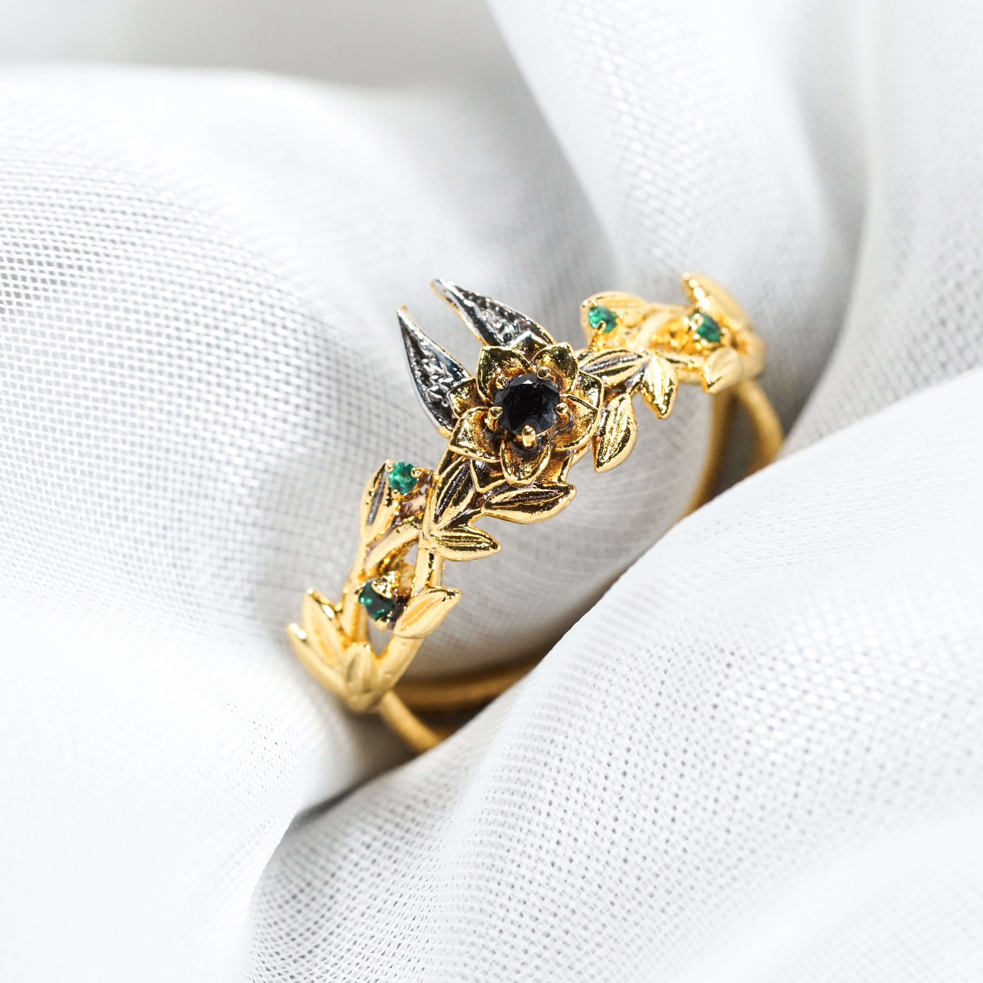 Genshin Impact Tighnari Custom Ring, Handmade Sterling Gold plated14k/Silver Custom Signet Ring, Perfect Jewelry Gift for Genshin Fans