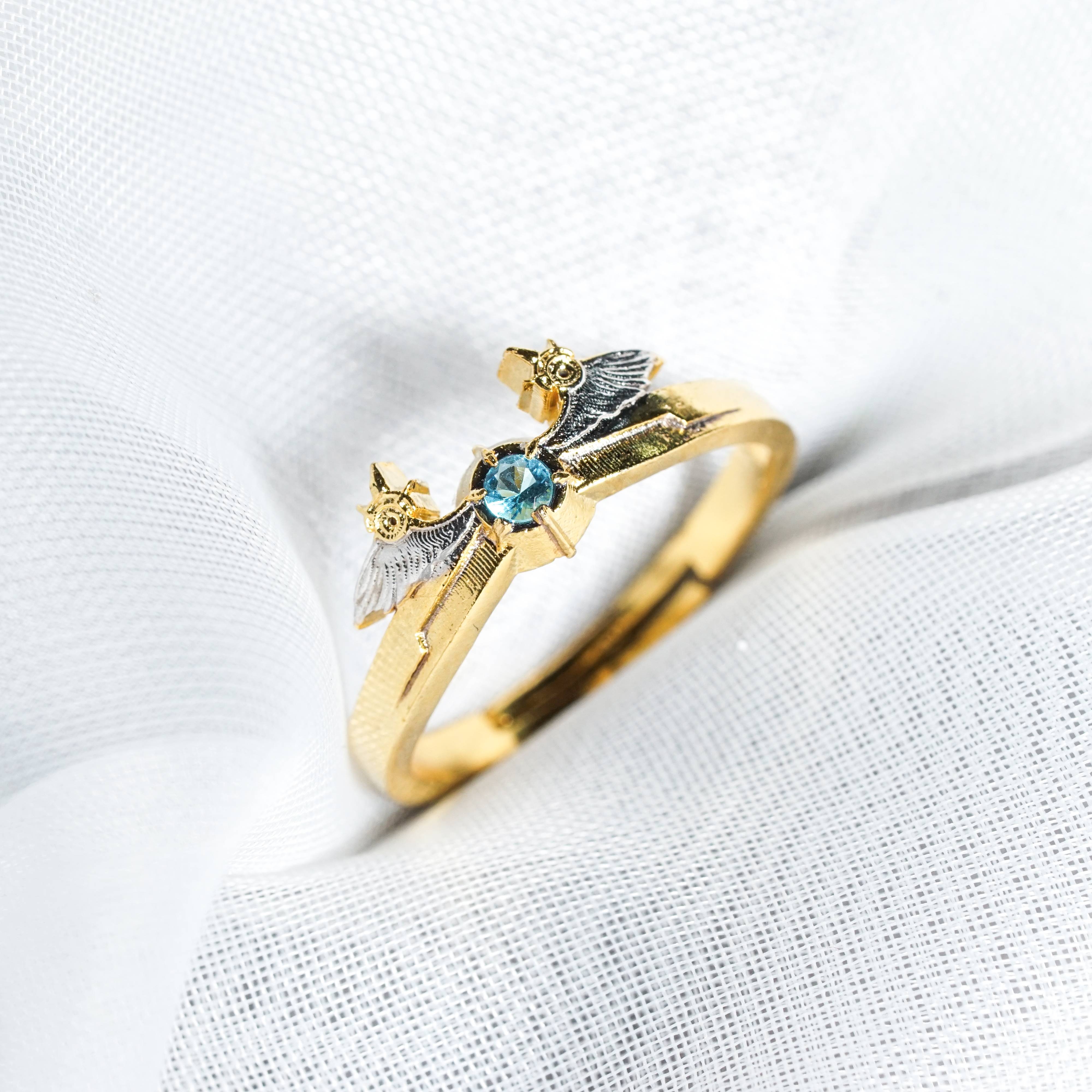 Genshin Impact Babartos Custom Ring, Handmade Sterling Gold plated14k/Silver Custom Signet Ring, Perfect Jewelry Gift for Genshin Fans