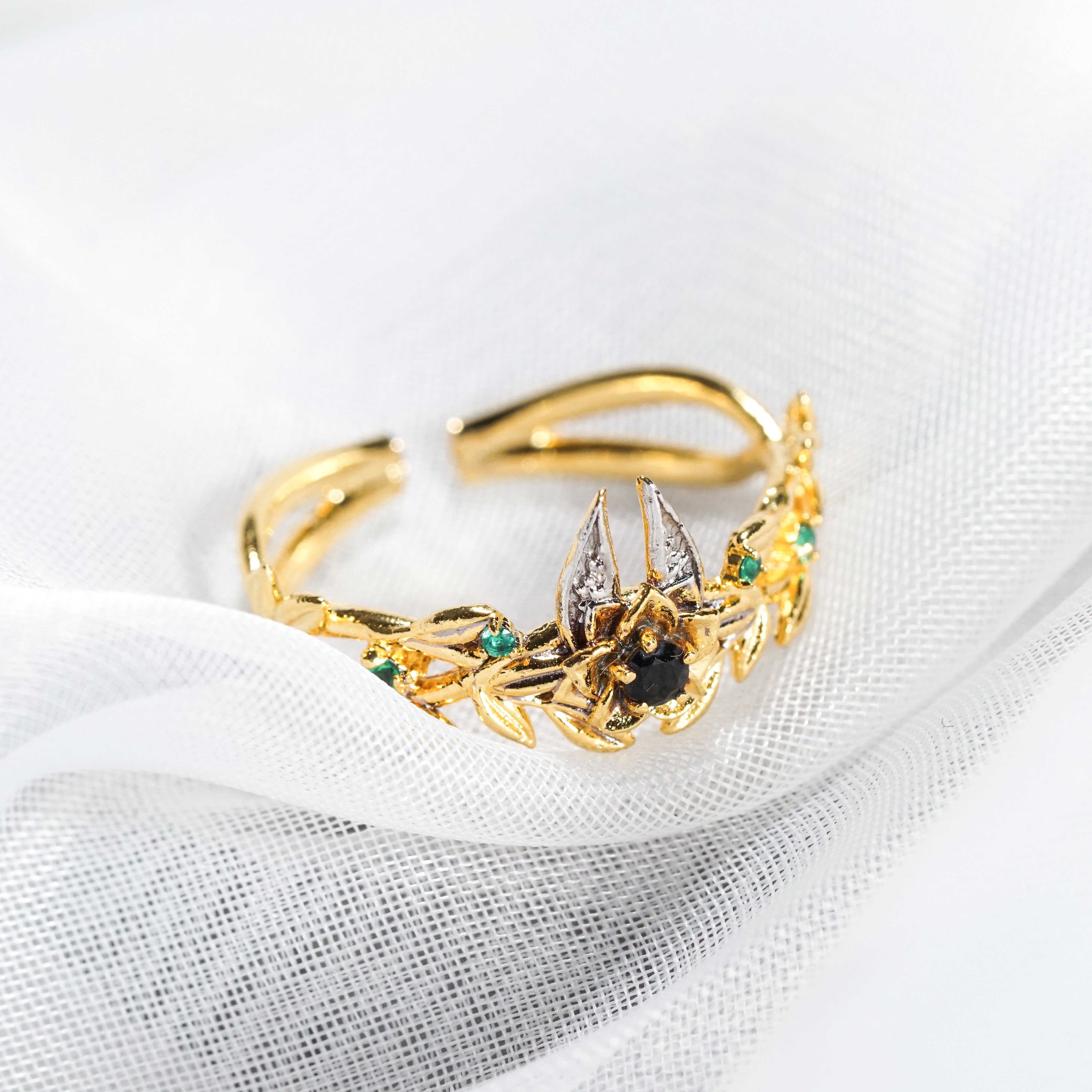 Genshin Impact Tighnari Custom Ring, Handmade Sterling Gold plated14k/Silver Custom Signet Ring, Perfect Jewelry Gift for Genshin Fans 8 - EternaSilver DSC07011 - EternaSilver