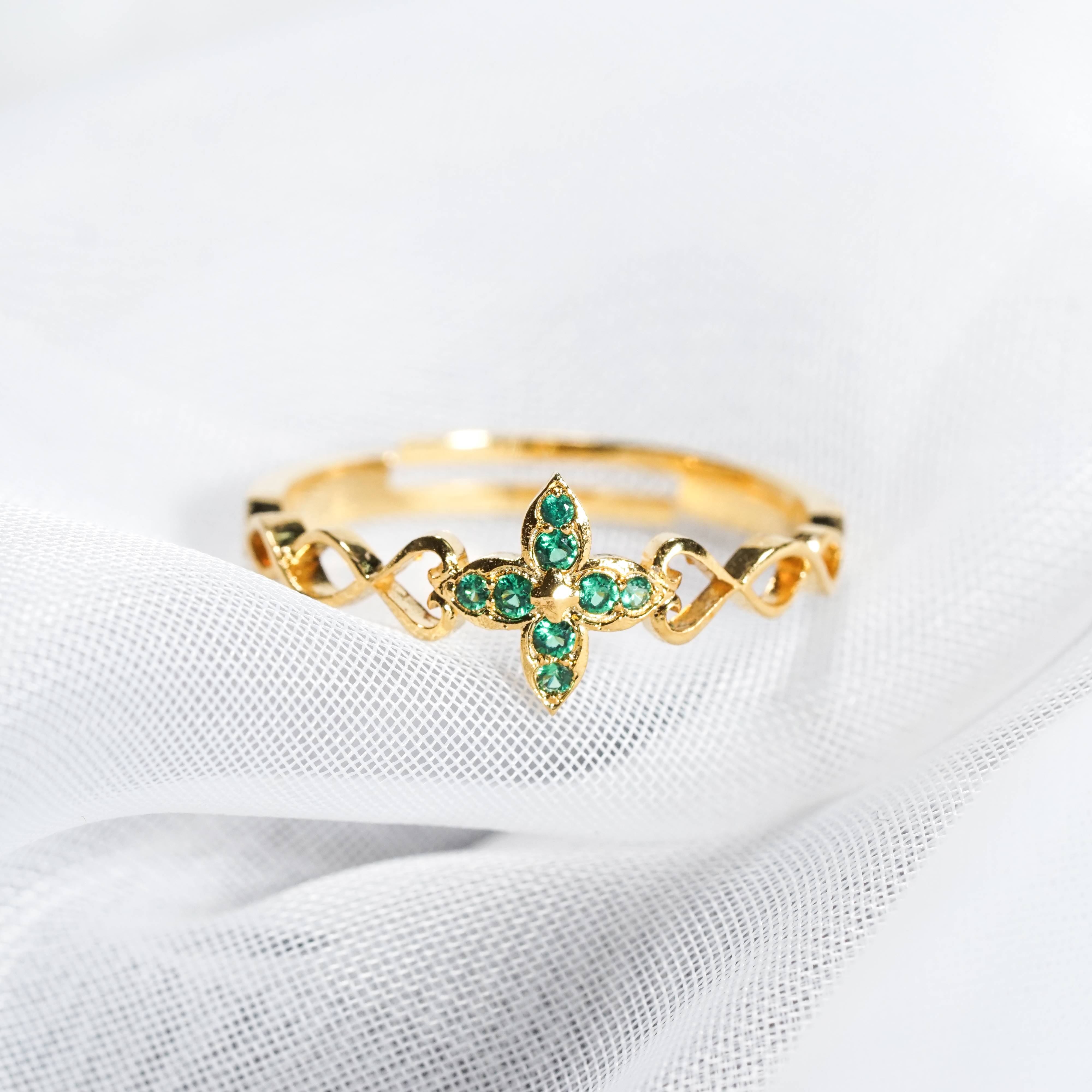 Genshin Impact Nahida Ring, Handmade Sterling Gold plated14k/Silver Custom Signet Ring, Perfect Jewelry Gift for Genshin Fans 8 - EternaSilver DSC07013 - EternaSilver