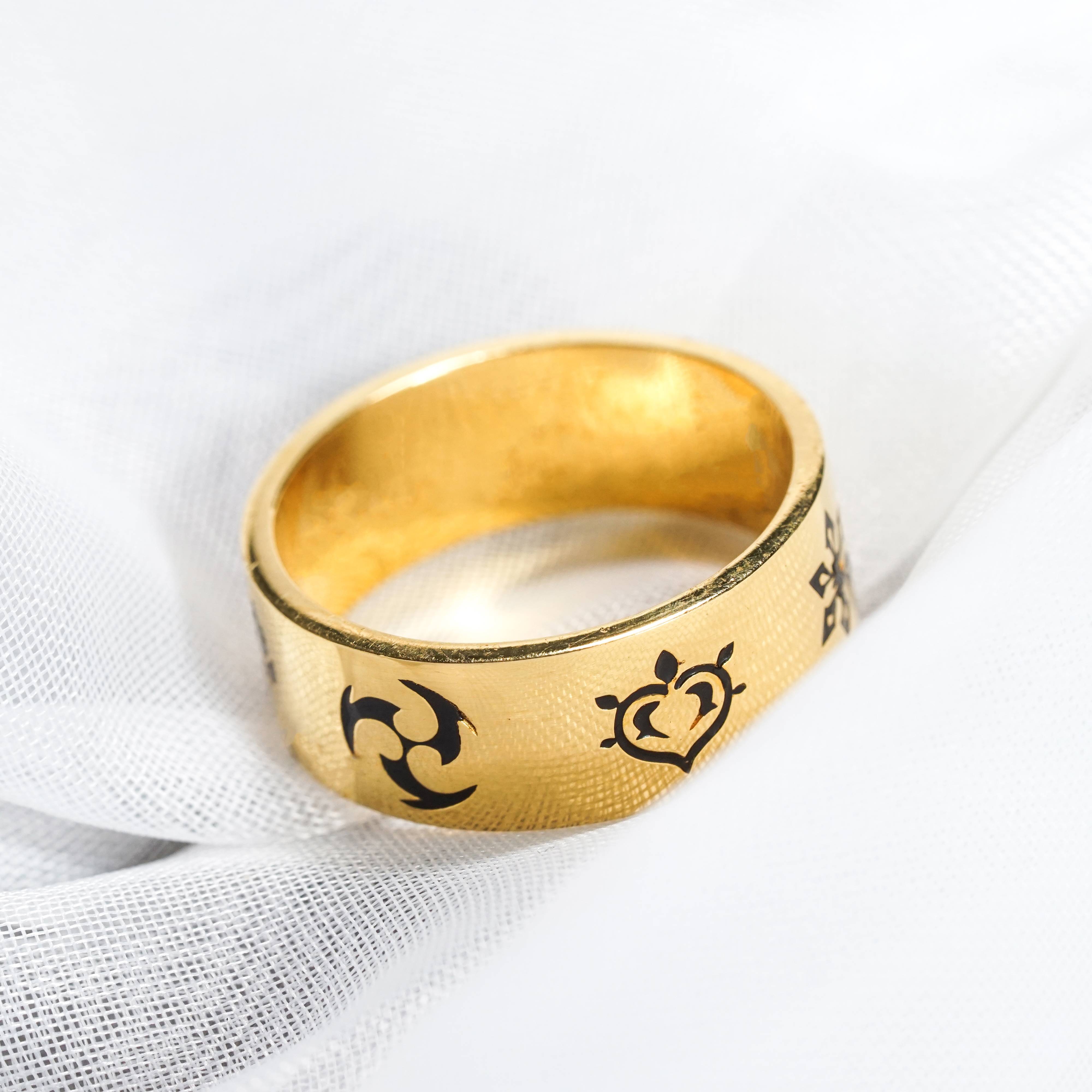 Genshin Impact Custom Visions Ring, Handmade Sterling Silver or Gold Plated Jewelry, Element-Themed Gift for Cosplay & Collectors 5 - EternaSilver DSC07028 - EternaSilver