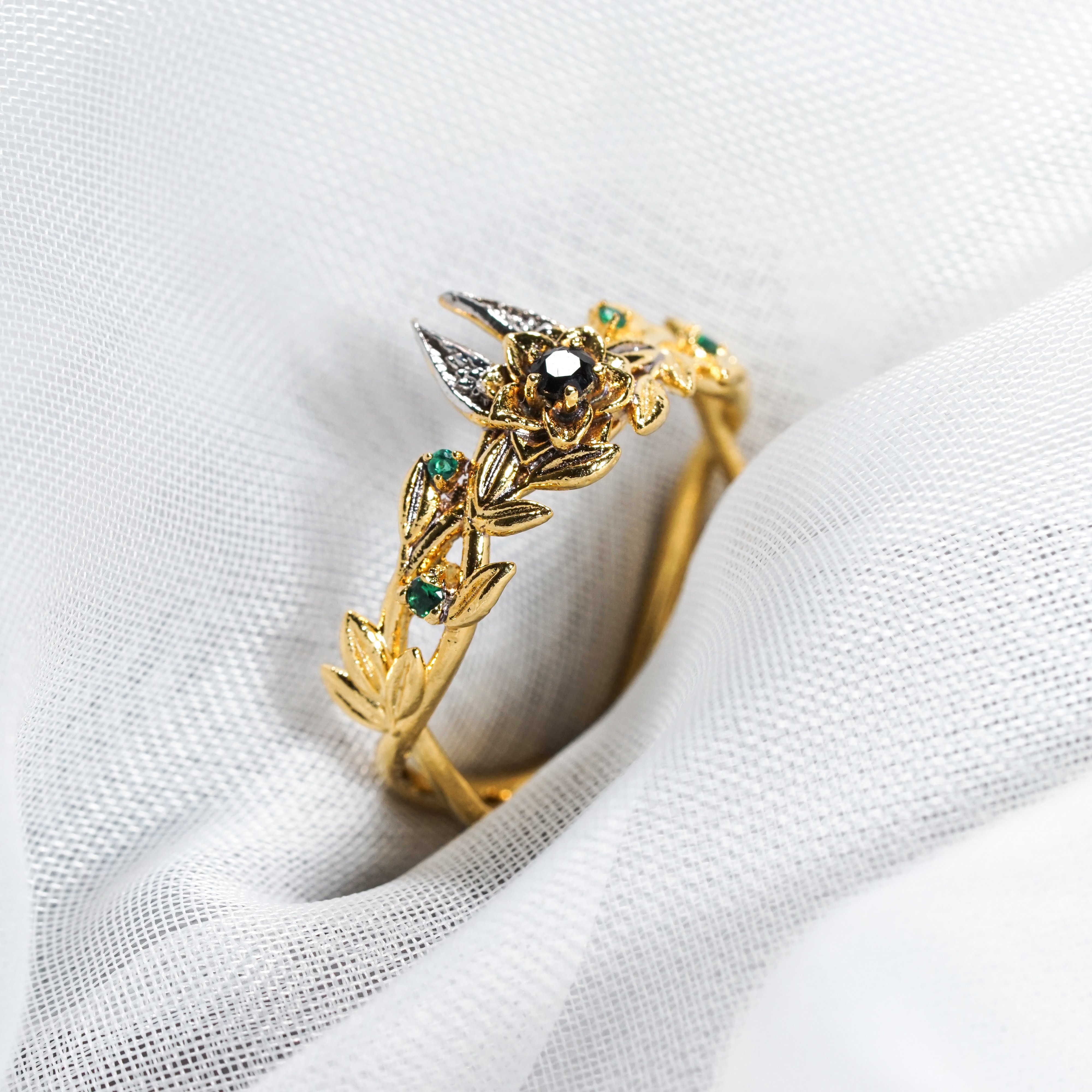 Genshin Impact Tighnari Custom Ring, Handmade Sterling Gold plated14k/Silver Custom Signet Ring, Perfect Jewelry Gift for Genshin Fans 7 - EternaSilver DSC07047 - EternaSilver