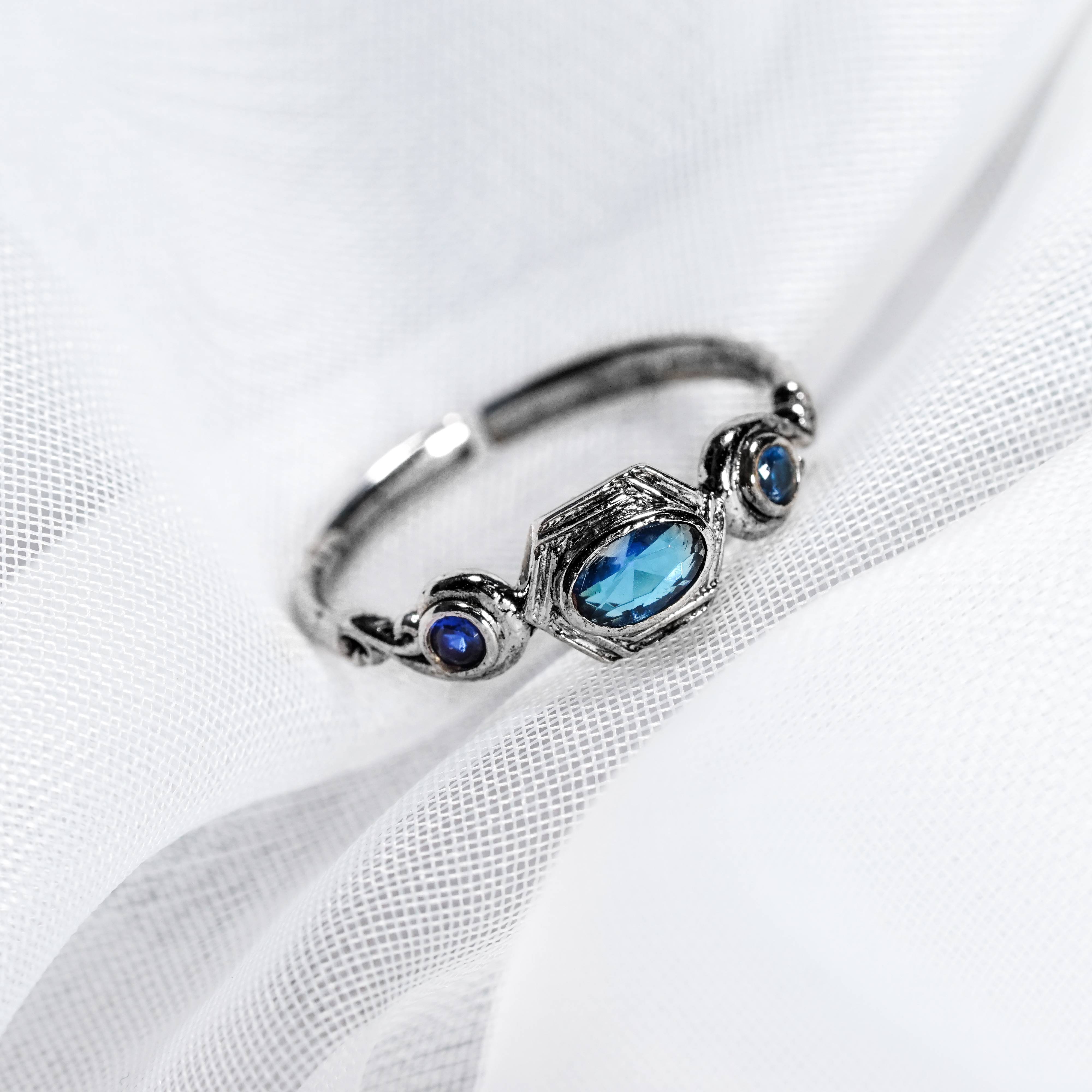 Demon Slayer Colection Ring - Giyu Ring, Handmade Silver & Gold Fantasy Ring, Fantasy Jewelry for Anime Fans 9 - EternaSilver DSC07061 - EternaSilver