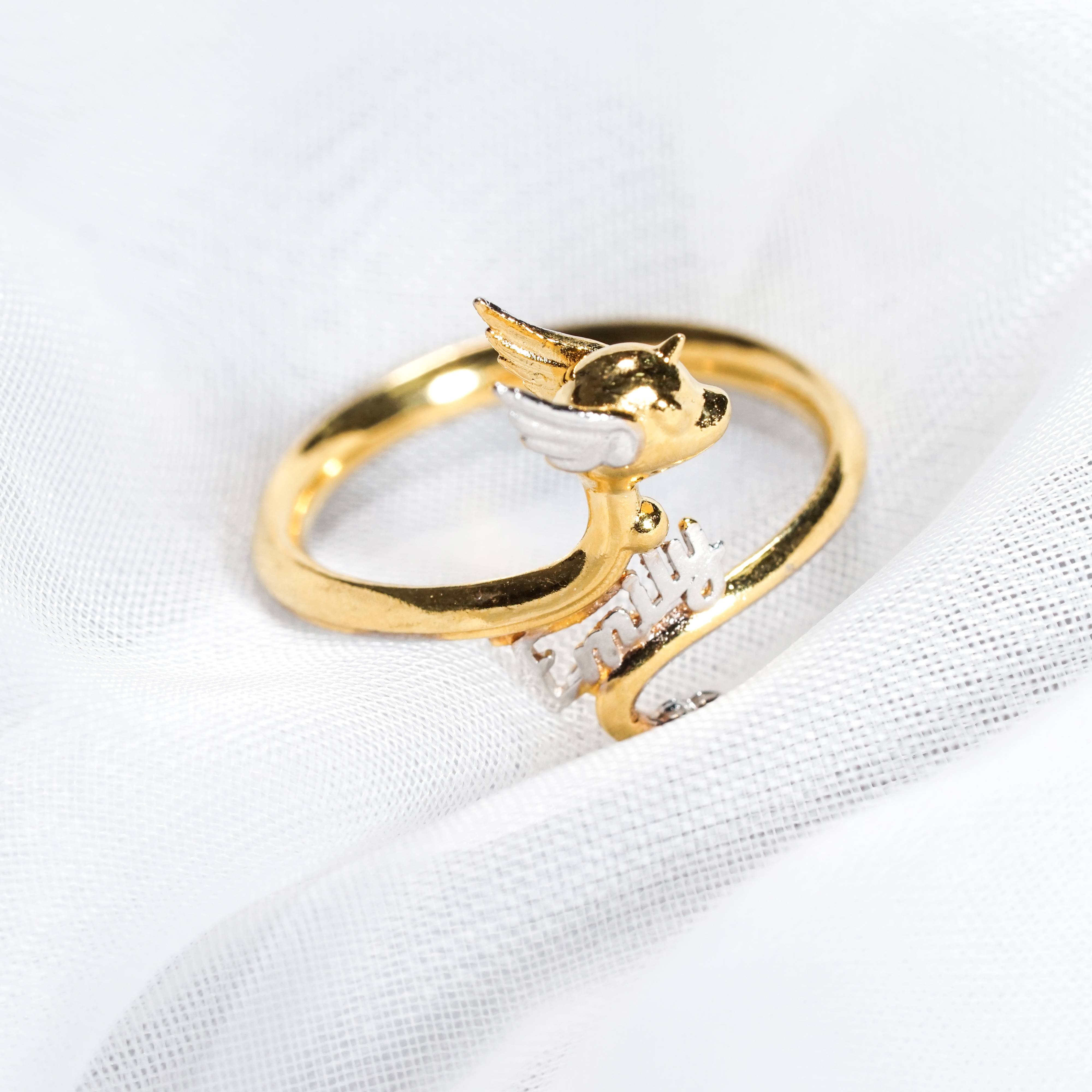 Pokemon Dragonair Ring, Handmade 950 Silver/14k Gold Plated Custom Name Ring, Unique Jewelry Gift for Pokemon Fans 7 - EternaSilver DSC07064 - EternaSilver