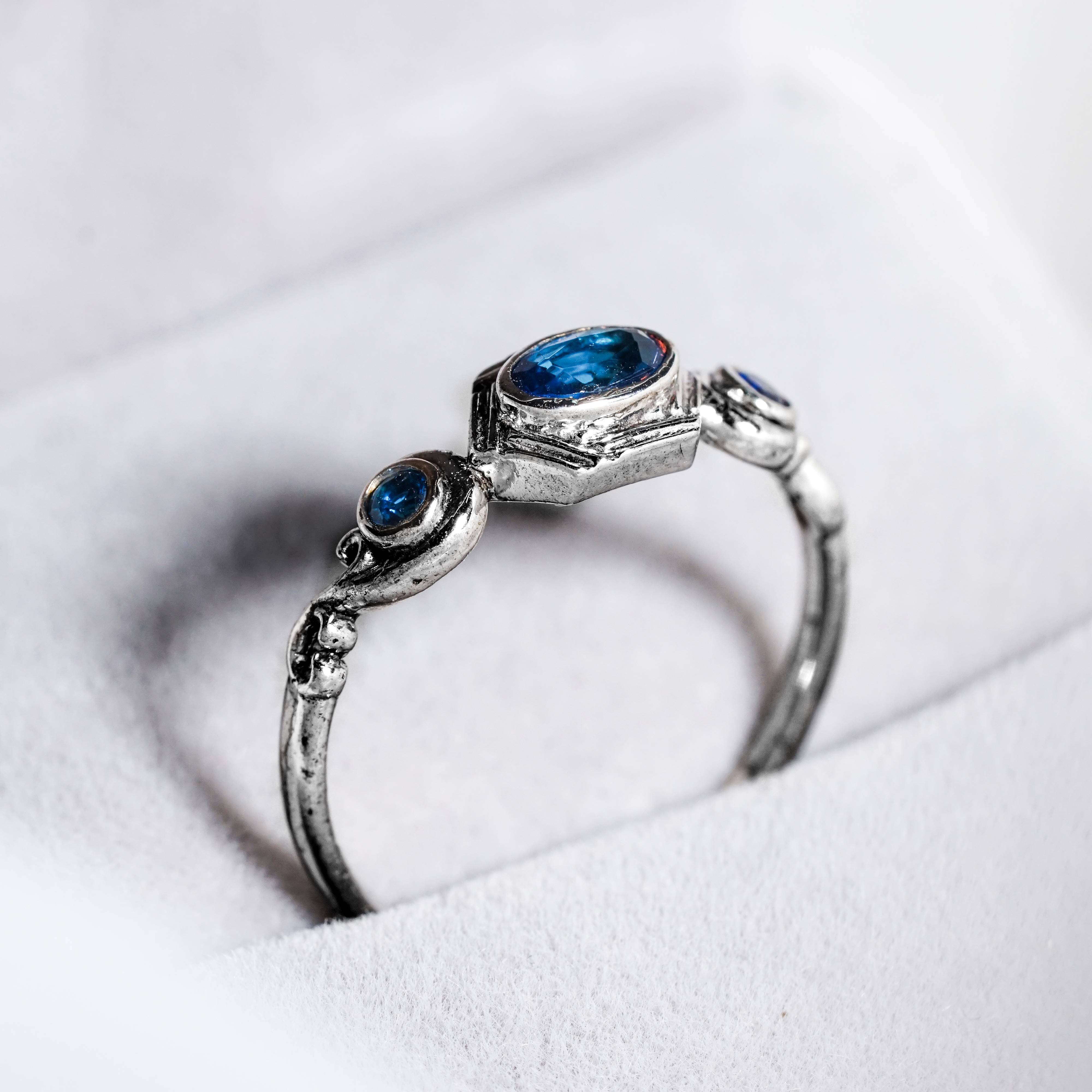 Demon Slayer Colection Ring - Giyu Ring, Handmade Silver & Gold Fantasy Ring, Fantasy Jewelry for Anime Fans 8 - EternaSilver DSC07075 - EternaSilver