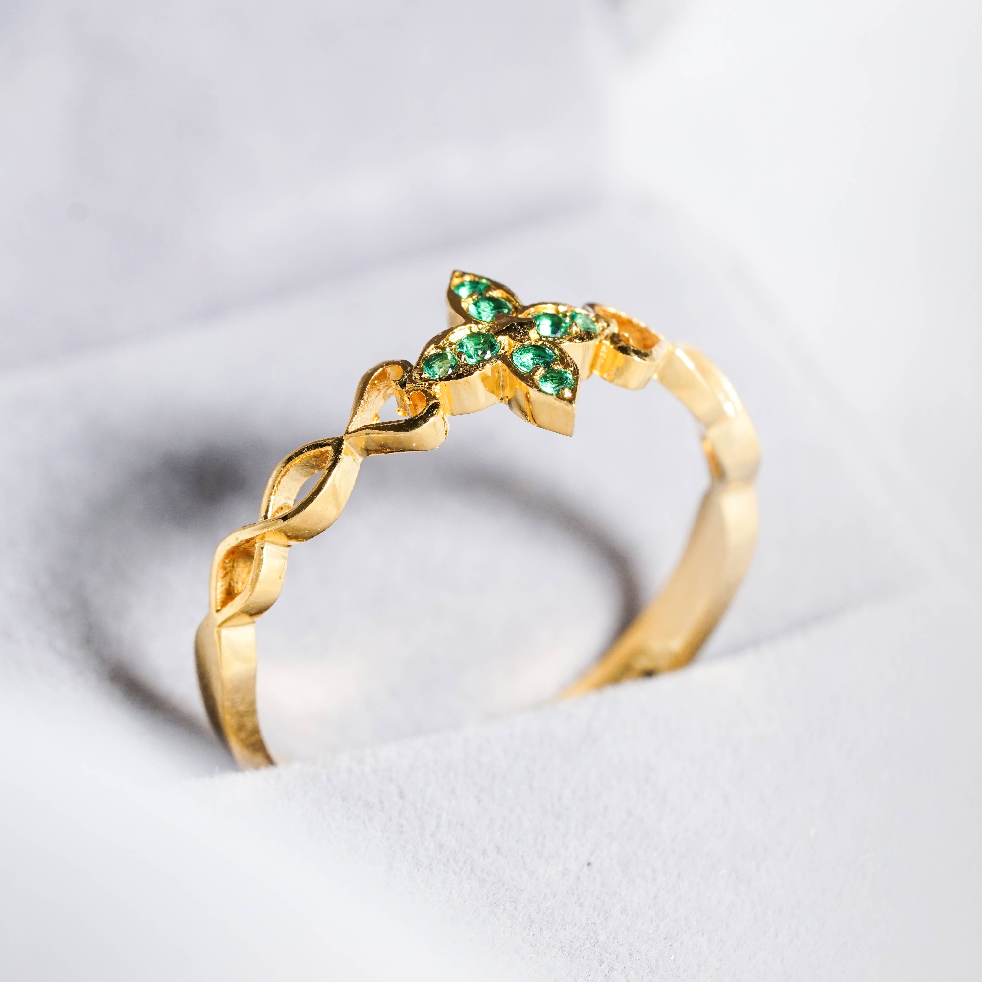 Genshin Impact Nahida Ring, Handmade Sterling Gold plated14k/Silver Custom Signet Ring, Perfect Jewelry Gift for Genshin Fans 6 - EternaSilver DSC07087 - EternaSilver