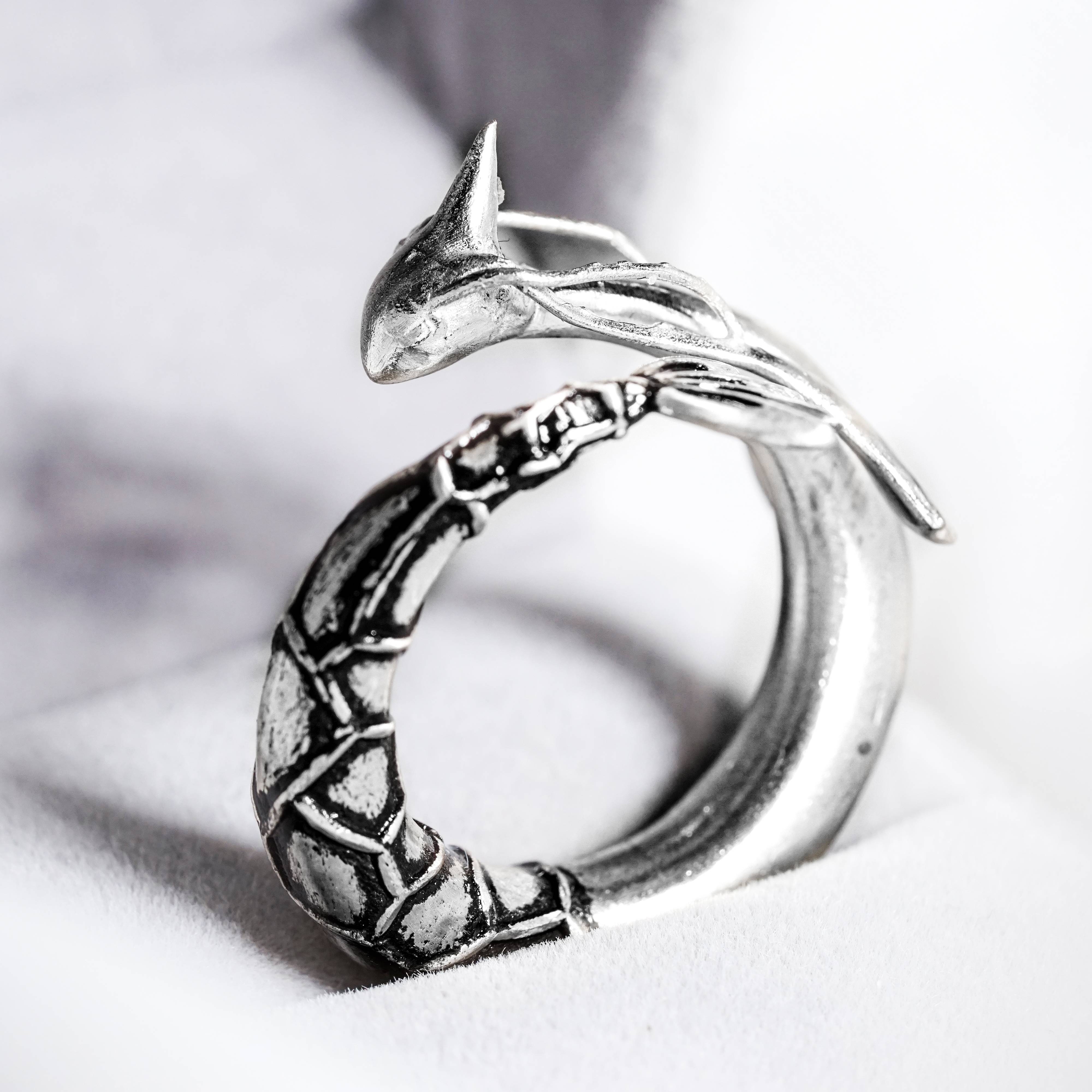 Pokemon Milotic Ring, Handmade 950 Silver Ring, Unique Jewelry Gift for Pokemon Fans