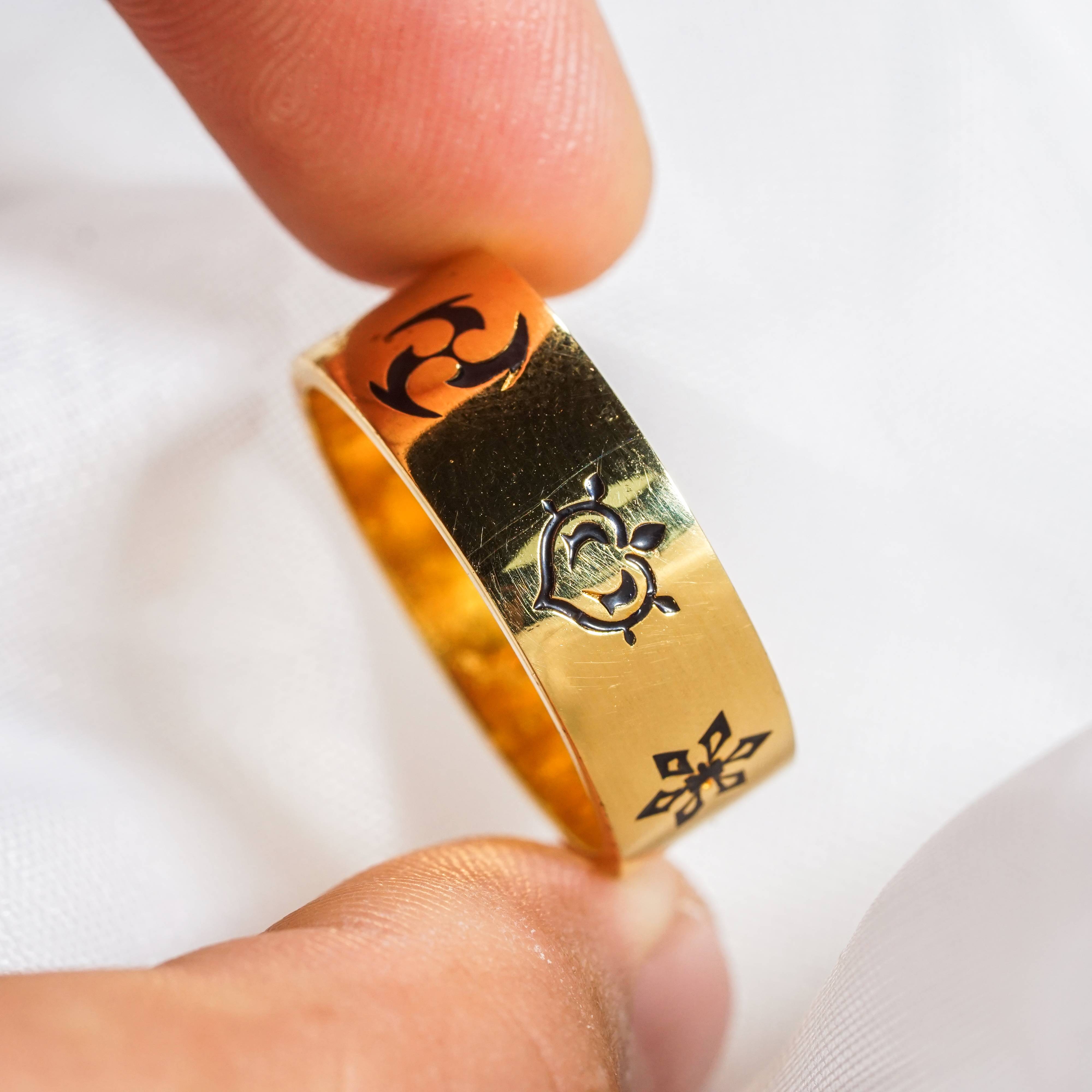 Genshin Impact Custom Visions Ring, Handmade Sterling Silver or Gold Plated Jewelry, Element-Themed Gift for Cosplay & Collectors 12 - EternaSilver DSC07112 - EternaSilver