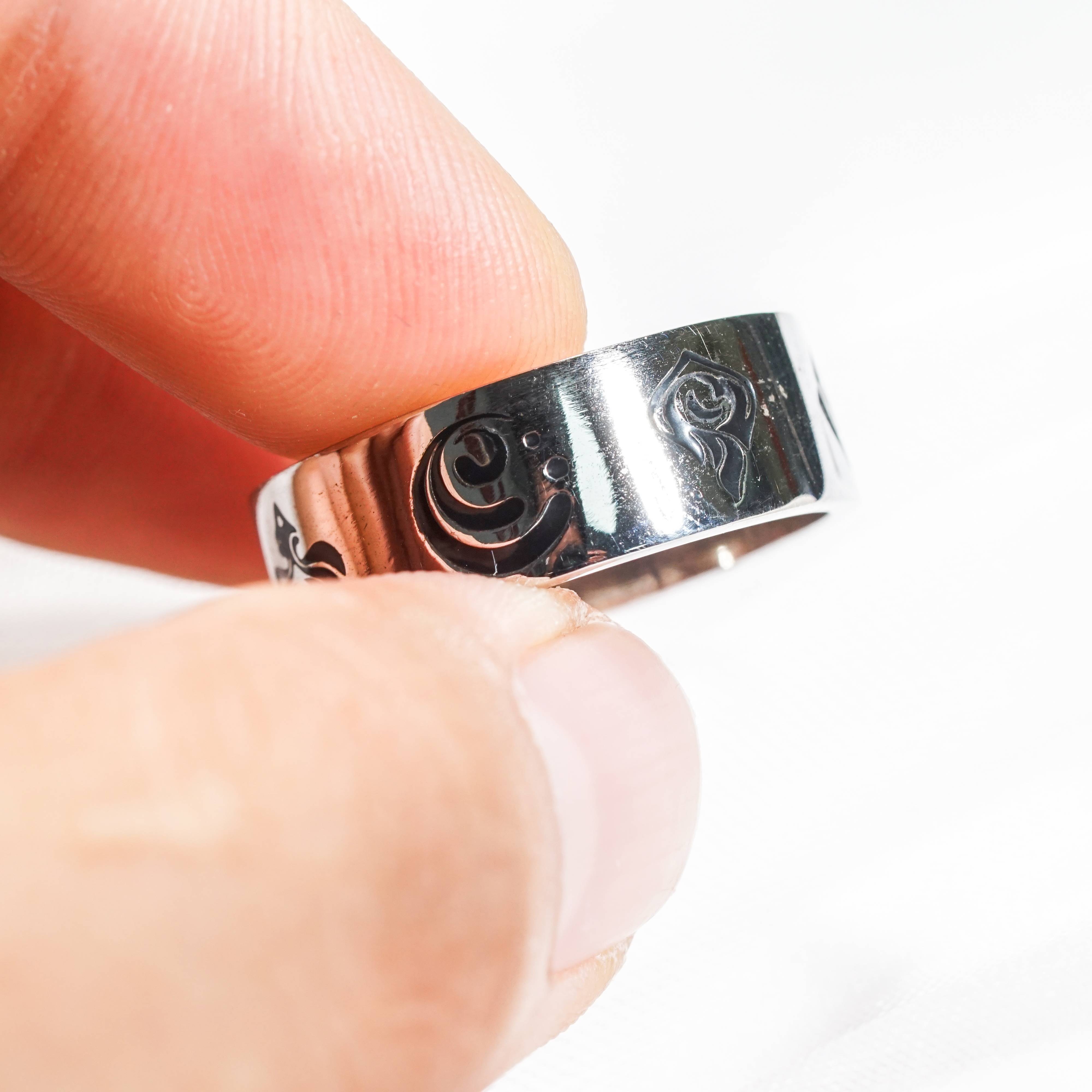 Genshin Impact Custom Visions Ring, Handmade Sterling Silver or Gold Plated Jewelry, Element-Themed Gift for Cosplay & Collectors 16 - EternaSilver DSC07116 - EternaSilver