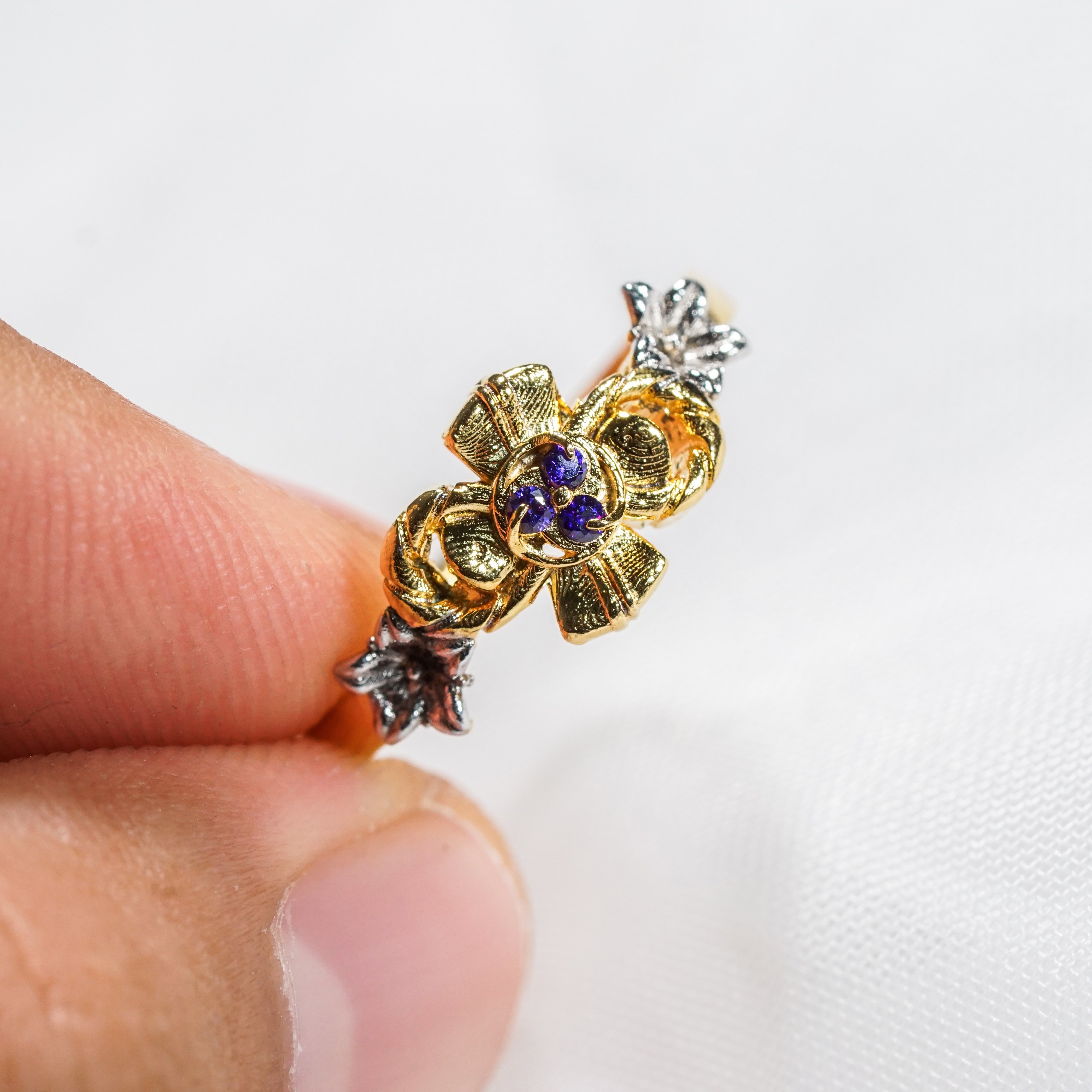 Genshin Impact Raiden Mei Custom Ring, Handmade Sterling Gold plated14k/Silver Custom Signet Ring, Perfect Jewelry Gift for Genshin Fans 5 - EternaSilver DSC07132 - EternaSilver