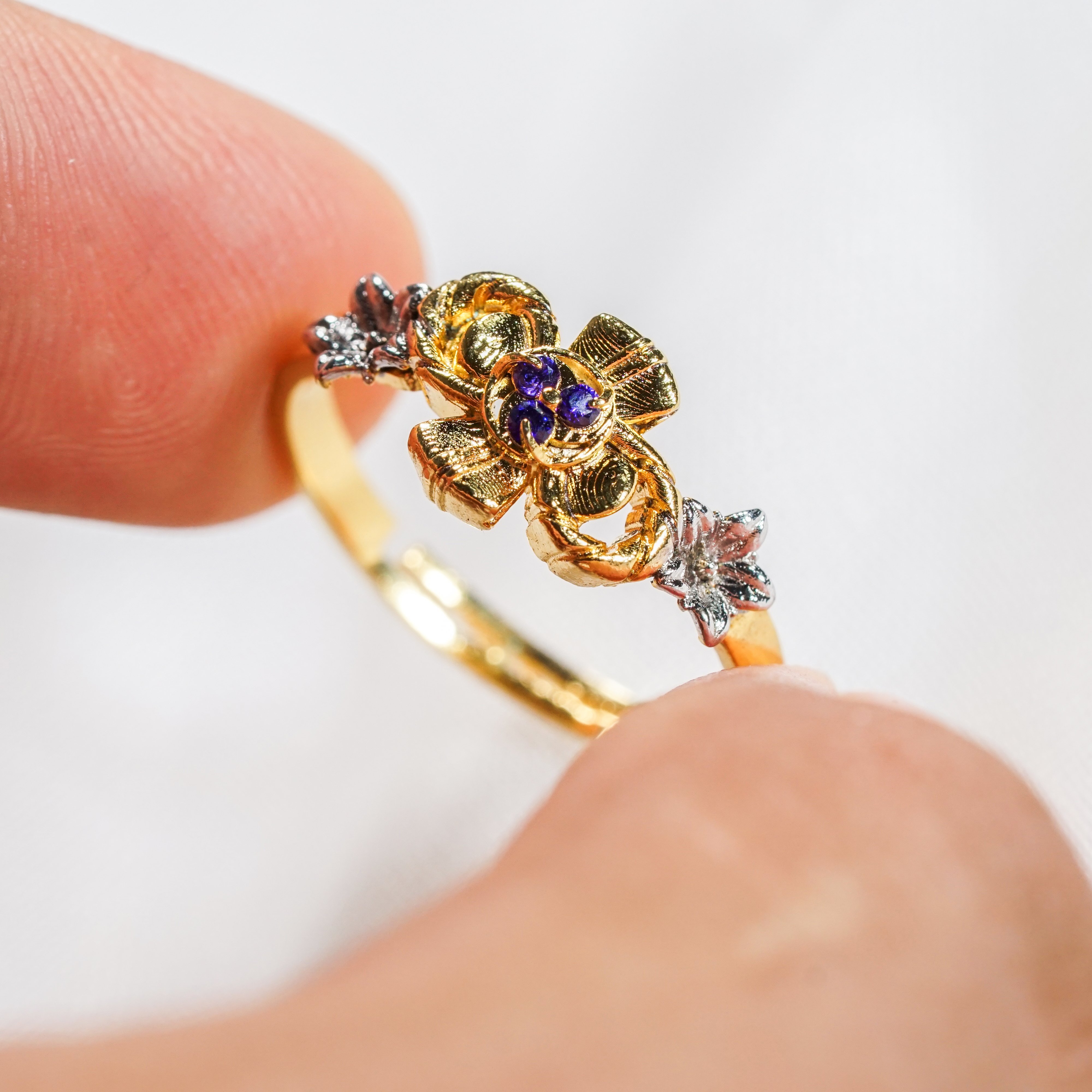 Genshin Impact Raiden Mei Custom Ring, Handmade Sterling Gold plated14k/Silver Custom Signet Ring, Perfect Jewelry Gift for Genshin Fans 7 - EternaSilver DSC07134 - EternaSilver