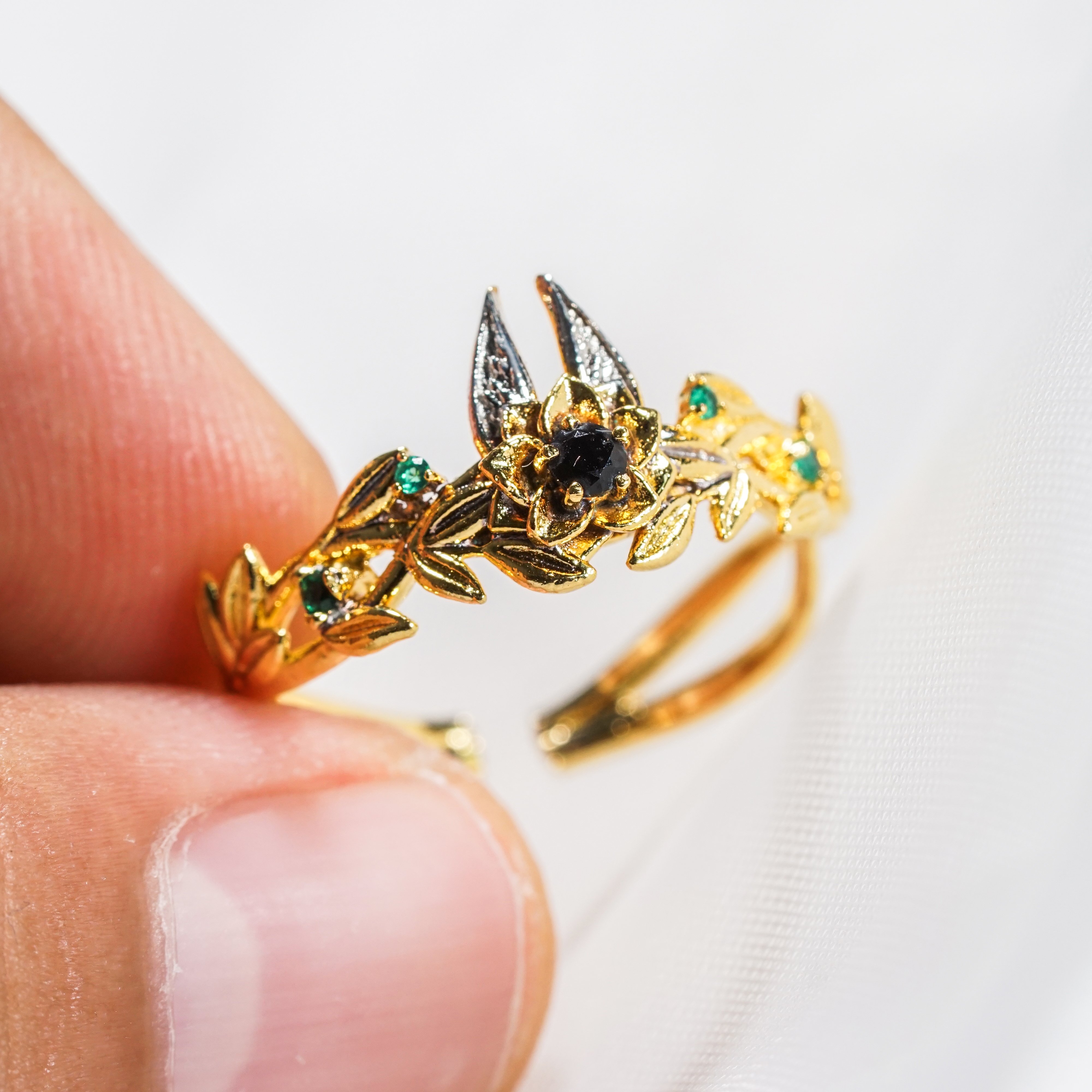 Genshin Impact Tighnari Custom Ring, Handmade Sterling Gold plated14k/Silver Custom Signet Ring, Perfect Jewelry Gift for Genshin Fans 5 - EternaSilver DSC07141 - EternaSilver