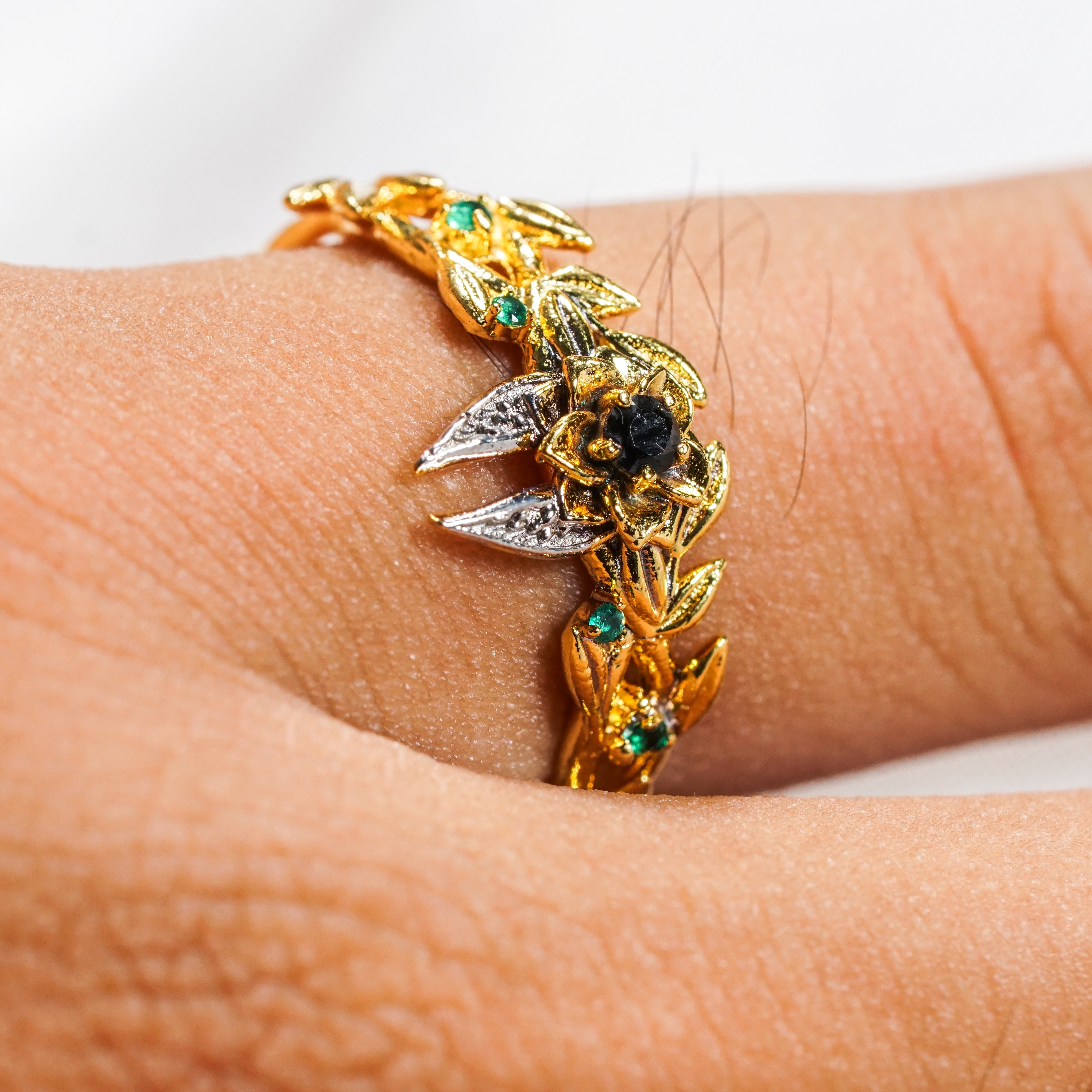 Genshin Impact Tighnari Custom Ring, Handmade Sterling Gold plated14k/Silver Custom Signet Ring, Perfect Jewelry Gift for Genshin Fans 3 - EternaSilver DSC07143 - EternaSilver