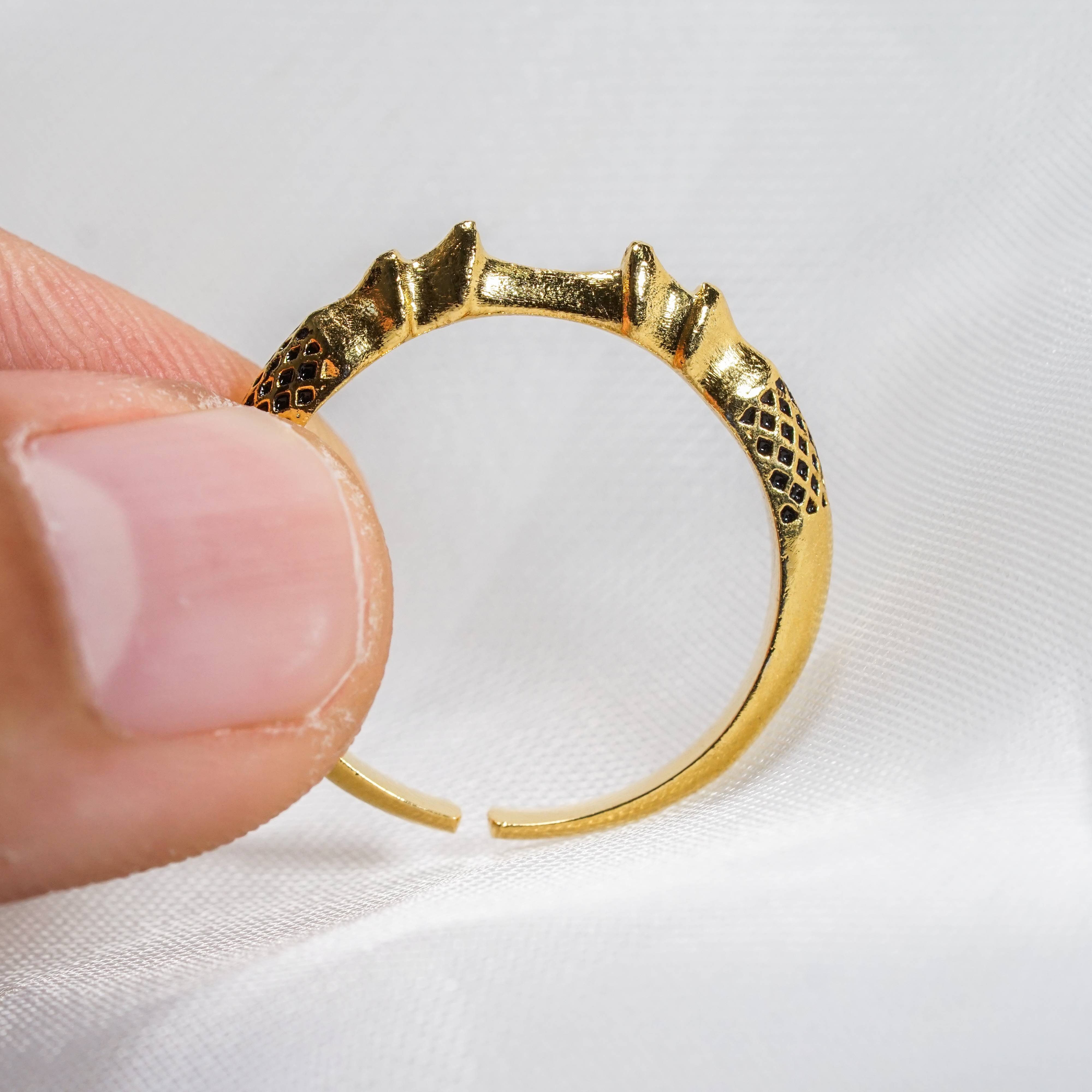 Elden Ring jewelry, Custom Spectral Steed Whistle Ring, 14k Gold Plated Handmade Fantasy Jewelry for Collectors & Cosplayers 5 - EternaSilver DSC07166 - EternaSilver