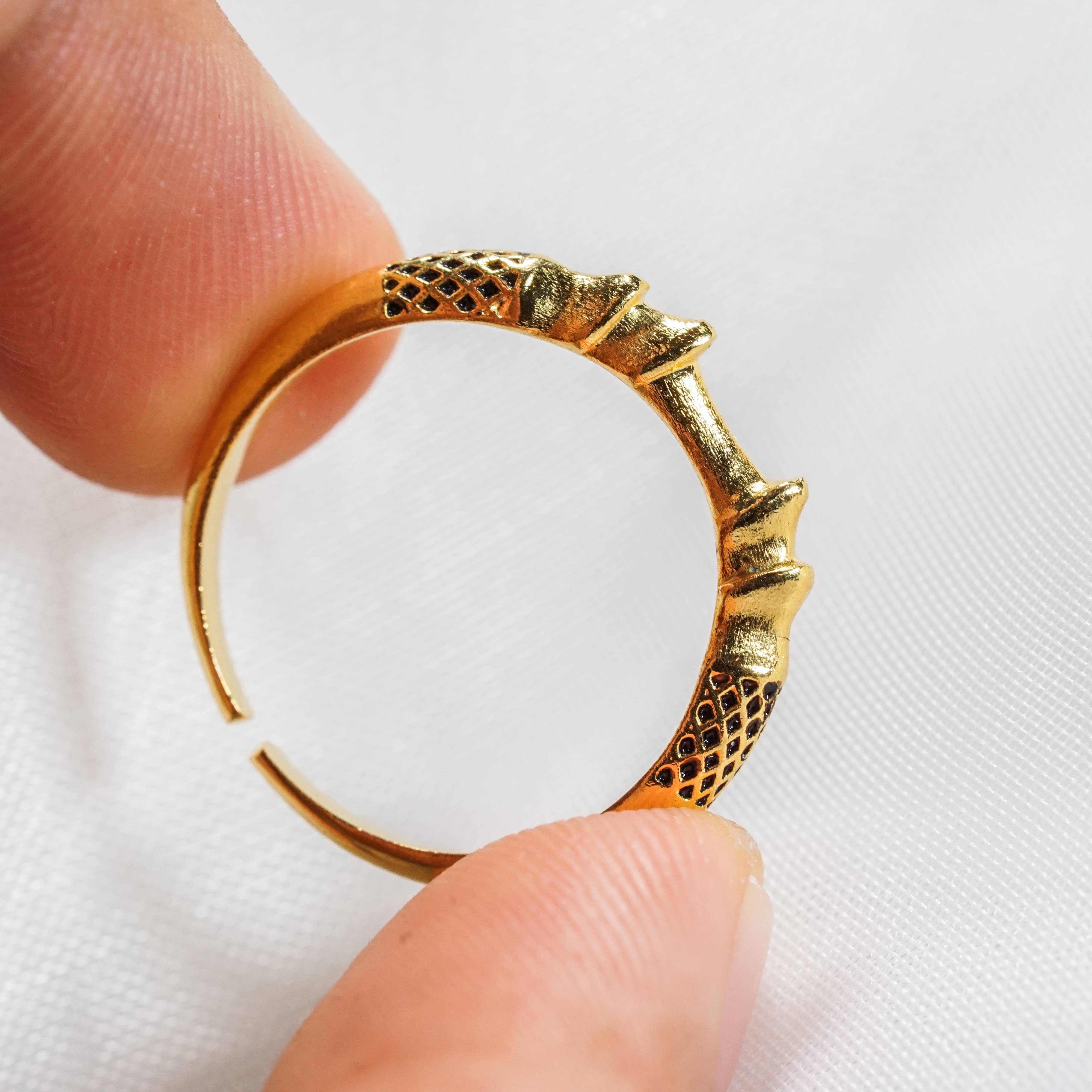 Elden Ring jewelry, Custom Spectral Steed Whistle Ring, 14k Gold Plated Handmade Fantasy Jewelry for Collectors & Cosplayers 6 - EternaSilver DSC07167 - EternaSilver