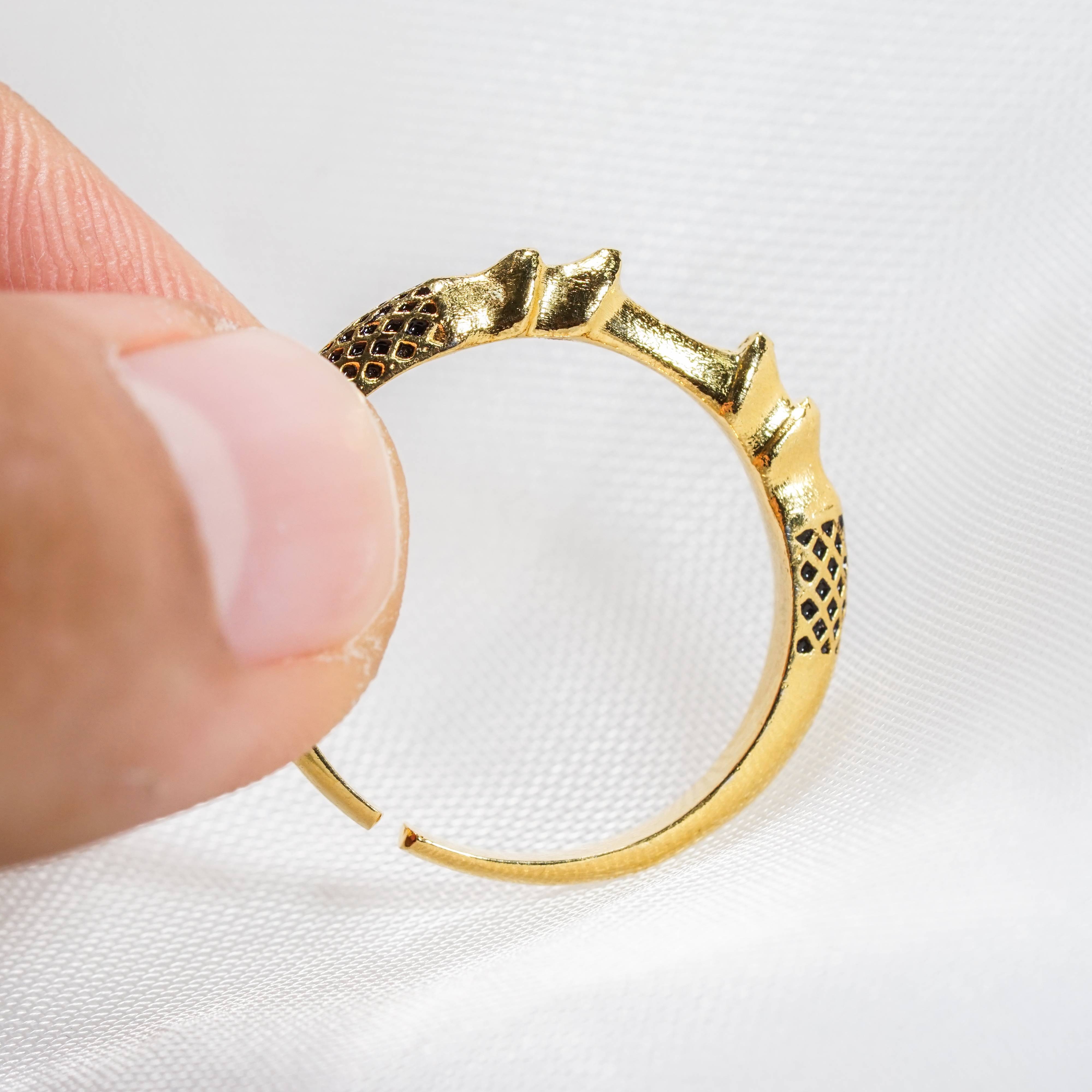 Elden Ring jewelry, Custom Spectral Steed Whistle Ring, 14k Gold Plated Handmade Fantasy Jewelry for Collectors & Cosplayers 8 - EternaSilver DSC07169 - EternaSilver