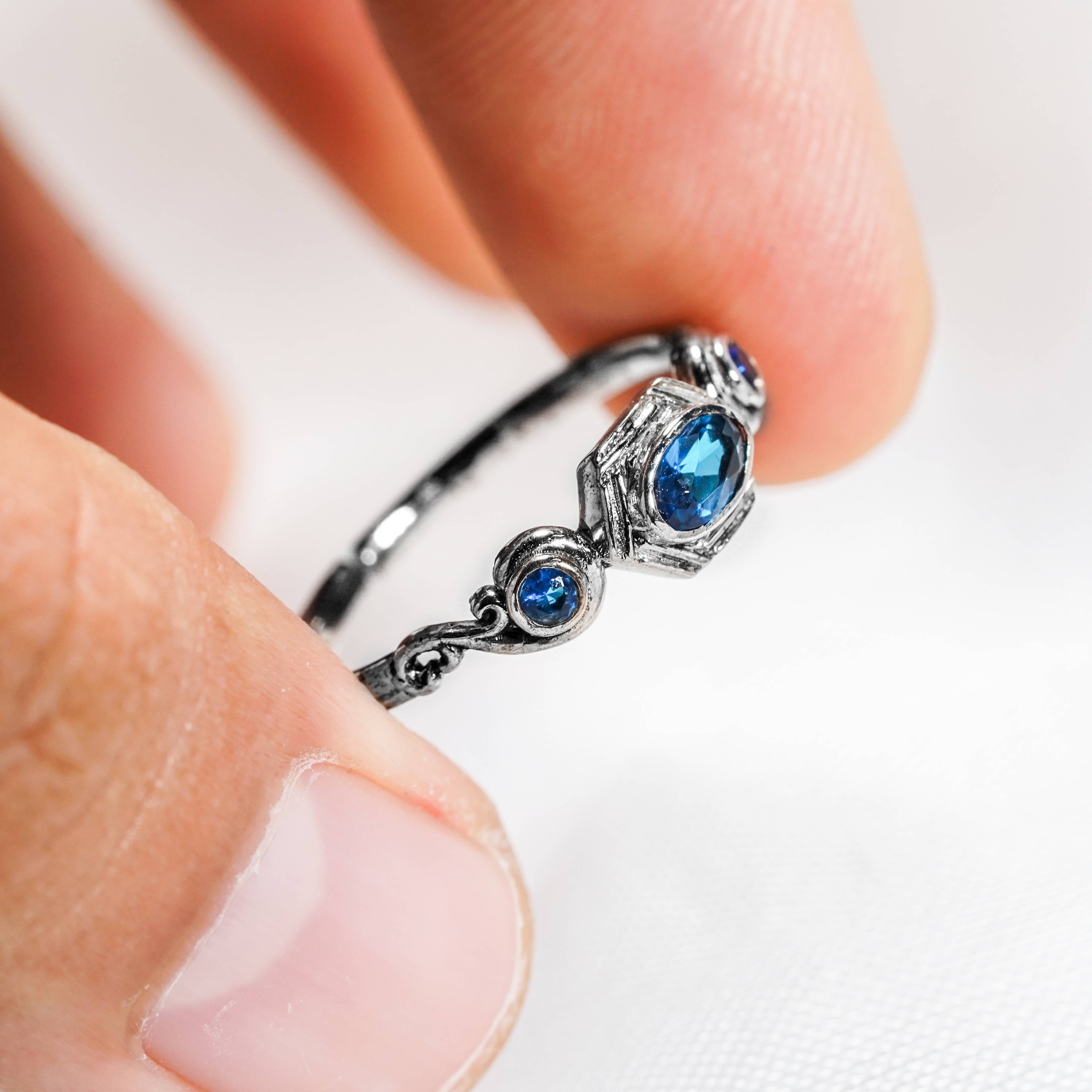 Demon Slayer Colection Ring - Giyu Ring, Handmade Silver & Gold Fantasy Ring, Fantasy Jewelry for Anime Fans 5 - EternaSilver DSC07208 - EternaSilver