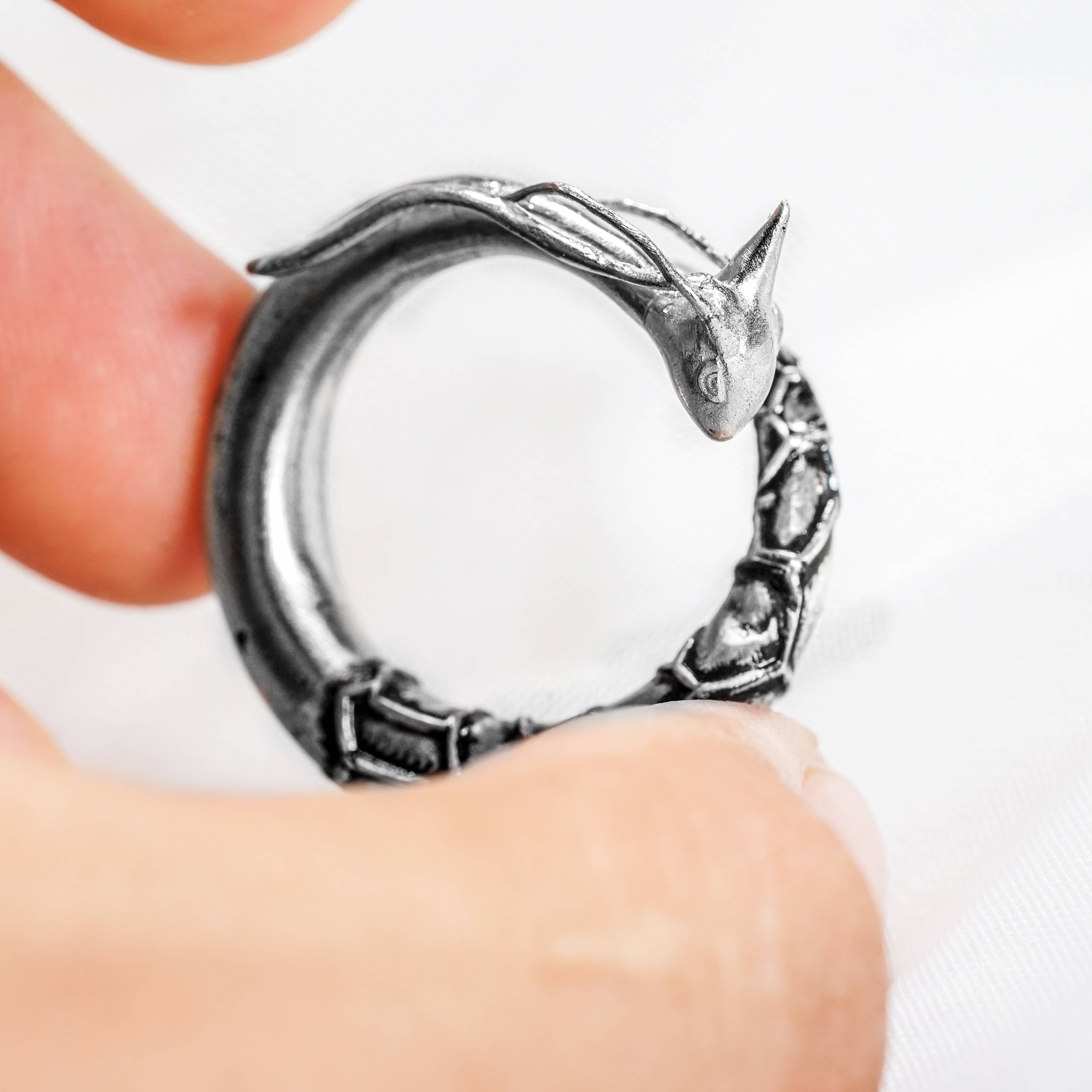 Pokemon Milotic Ring, Handmade 950 Silver Ring, Unique Jewelry Gift for Pokemon Fans 7 - EternaSilver DSC07315 - EternaSilver