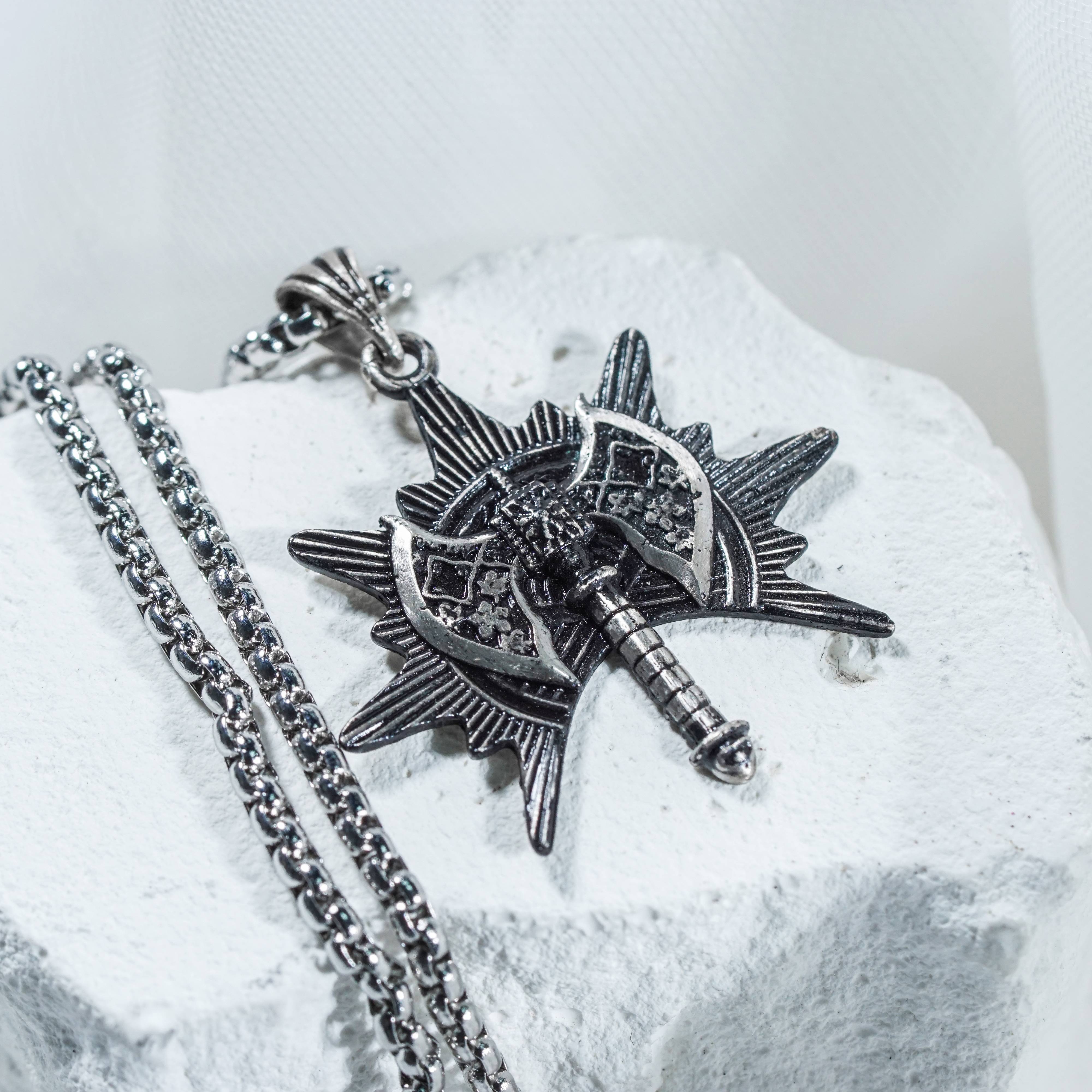 Baldur's Gate 3 Barbarian Silver 950 Badge Necklace, Unique Silver Pendant Inspired by BG3, Gift for Fans of Baldur's Gate 3 7 - EternaSilver DSC07708 - EternaSilver