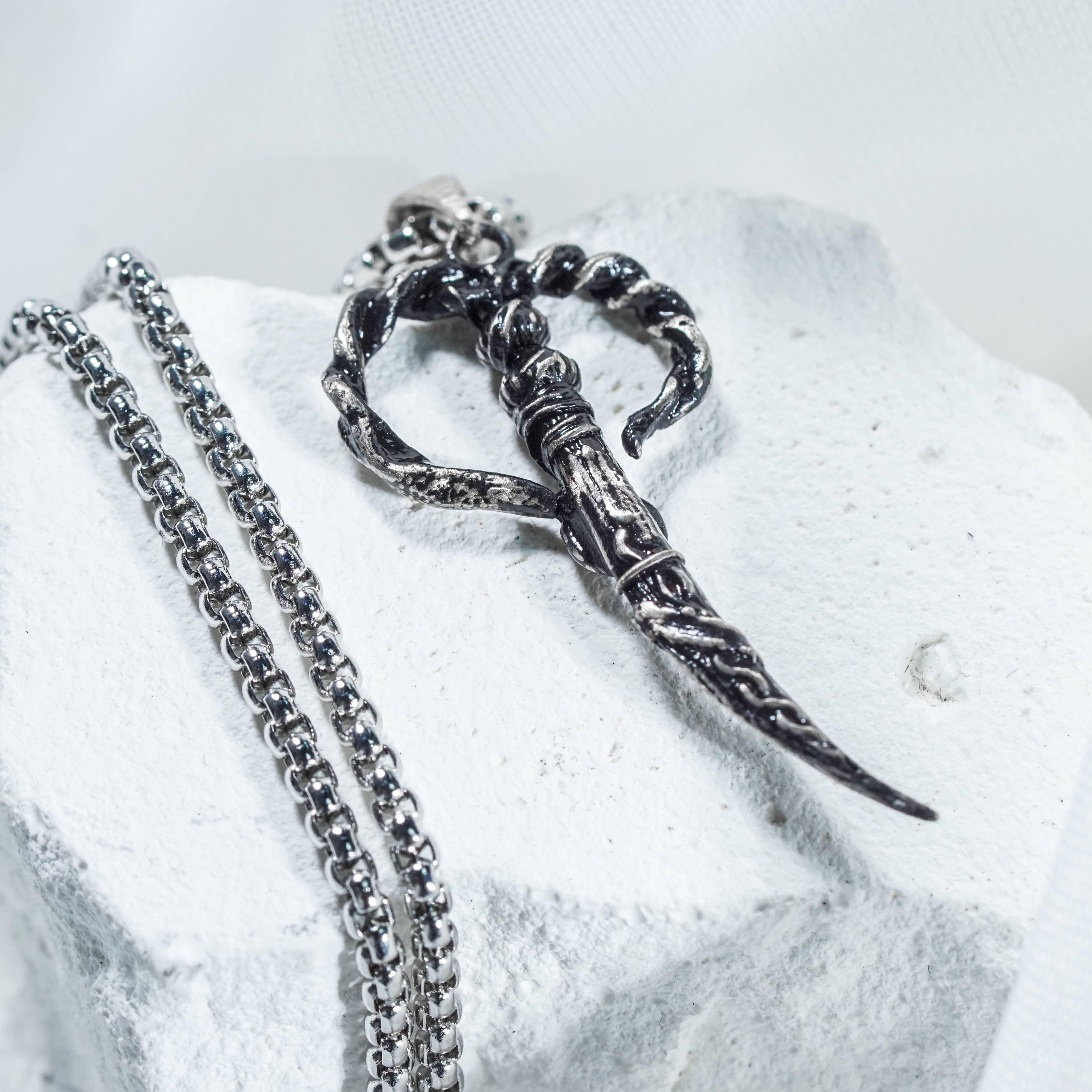 Elden Ring - Blade Of Mercy Necklace - Handmade Silver 950 Pendant Inspired by Elden Ring 5 - EternaSilver DSC07729 - EternaSilver