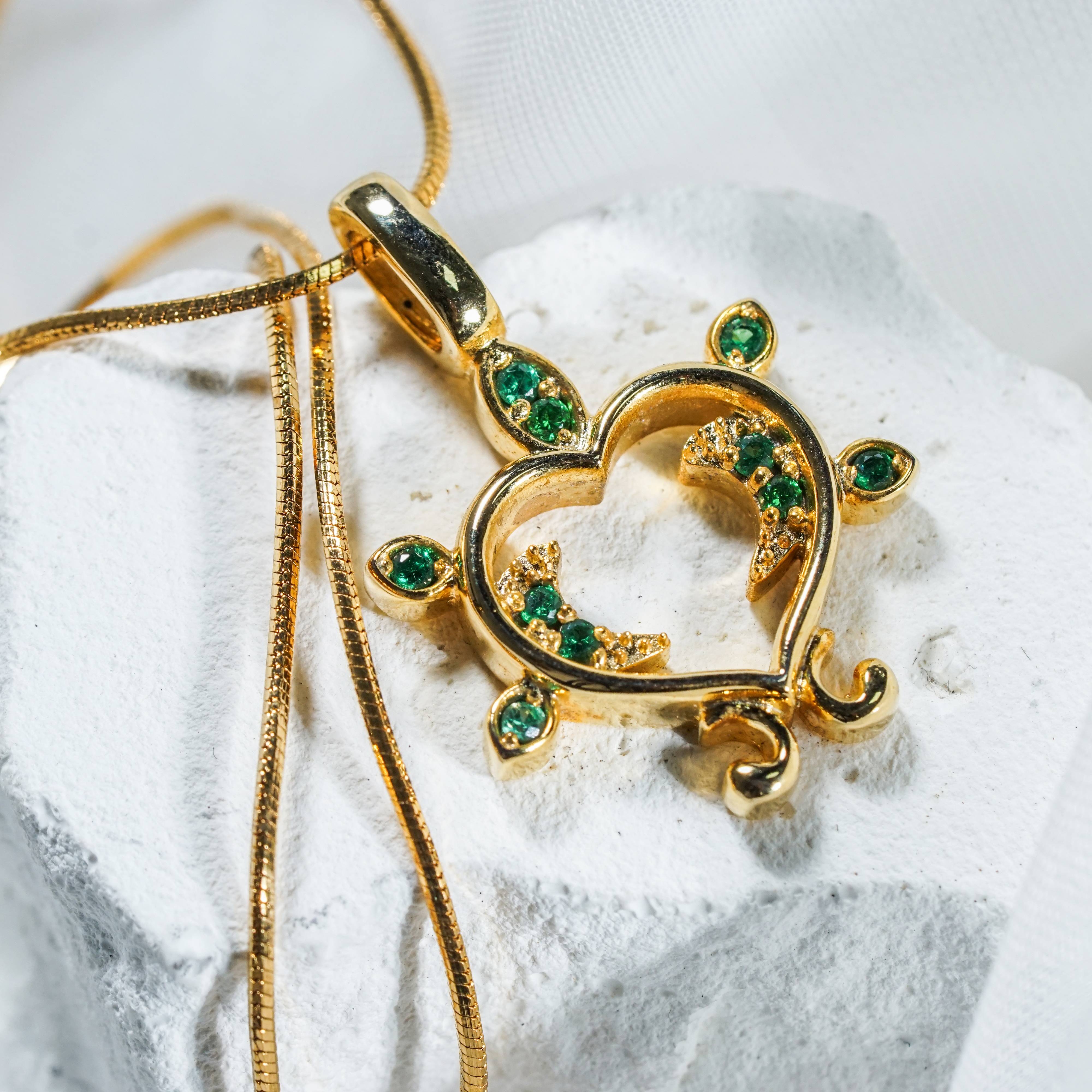 Genshin Impact Dendro Visions Pattern Custom Necklace, Handmade Sterling Silver 950/Gold Plated Signet Necklace, Element Jewelry Charm Gift 8 - EternaSilver DSC07730 - EternaSilver