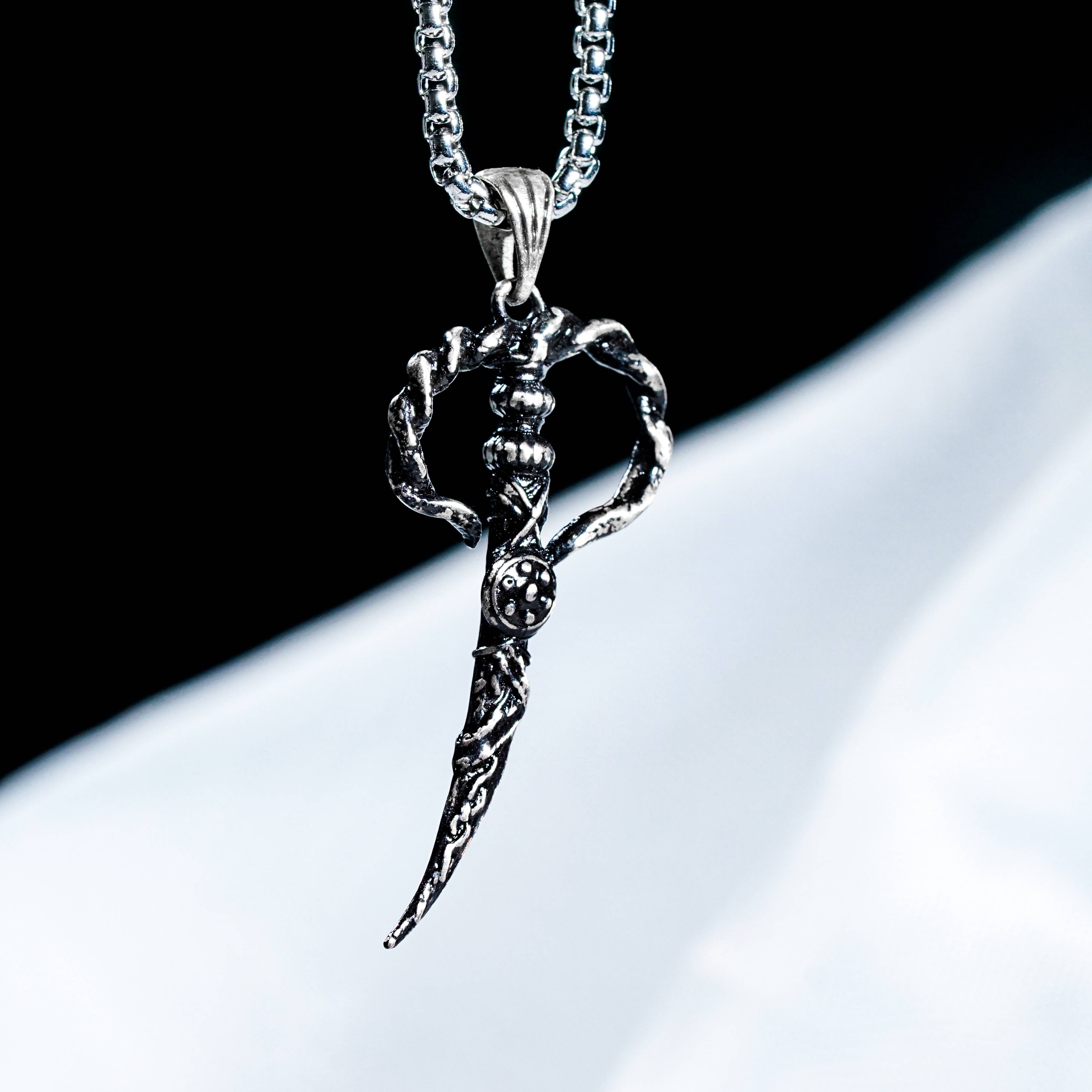 Elden Ring - Blade Of Mercy Necklace - Handmade Silver 950 Pendant Inspired by Elden Ring