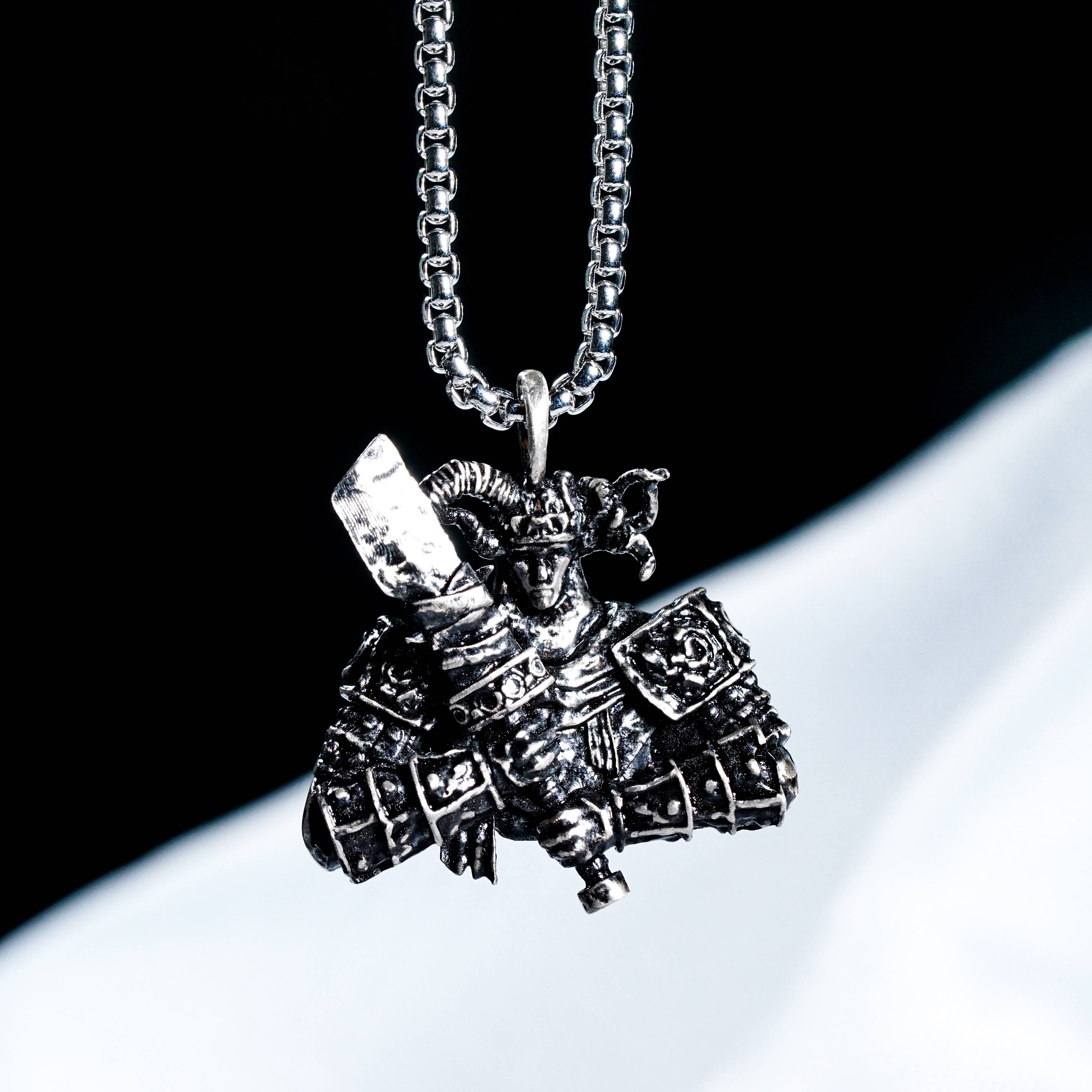 Elden Ring - Two-Handed Talisman Necklace - Handmade Silver 950 Pendant Inspired by Elden Ring