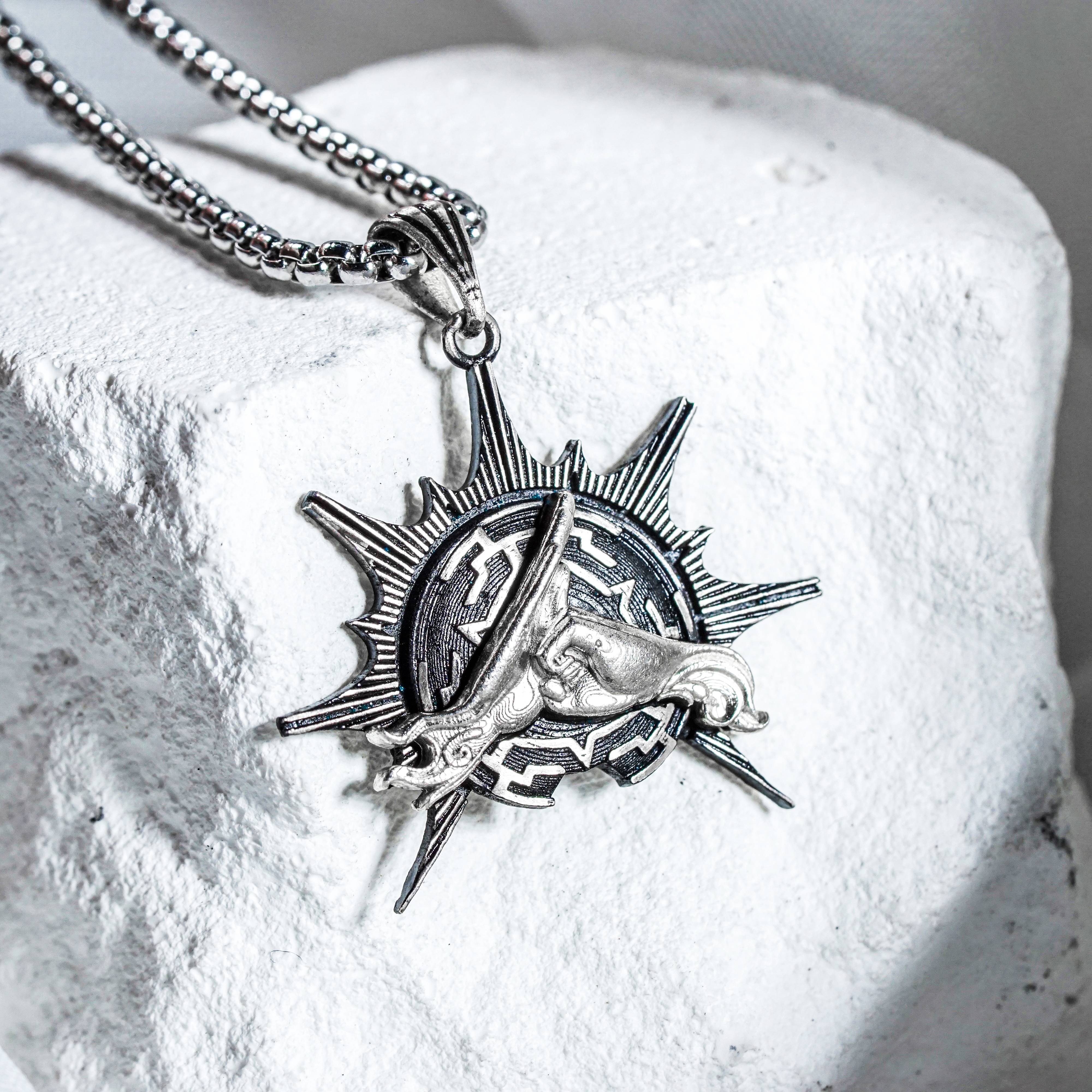 Baldur's Gate 3 Monk Silver 950 Badge Necklace, Unique Silver Pendant Inspired by BG3, Gift for Fans of Baldur's Gate 3 5 - EternaSilver DSC07790 - EternaSilver