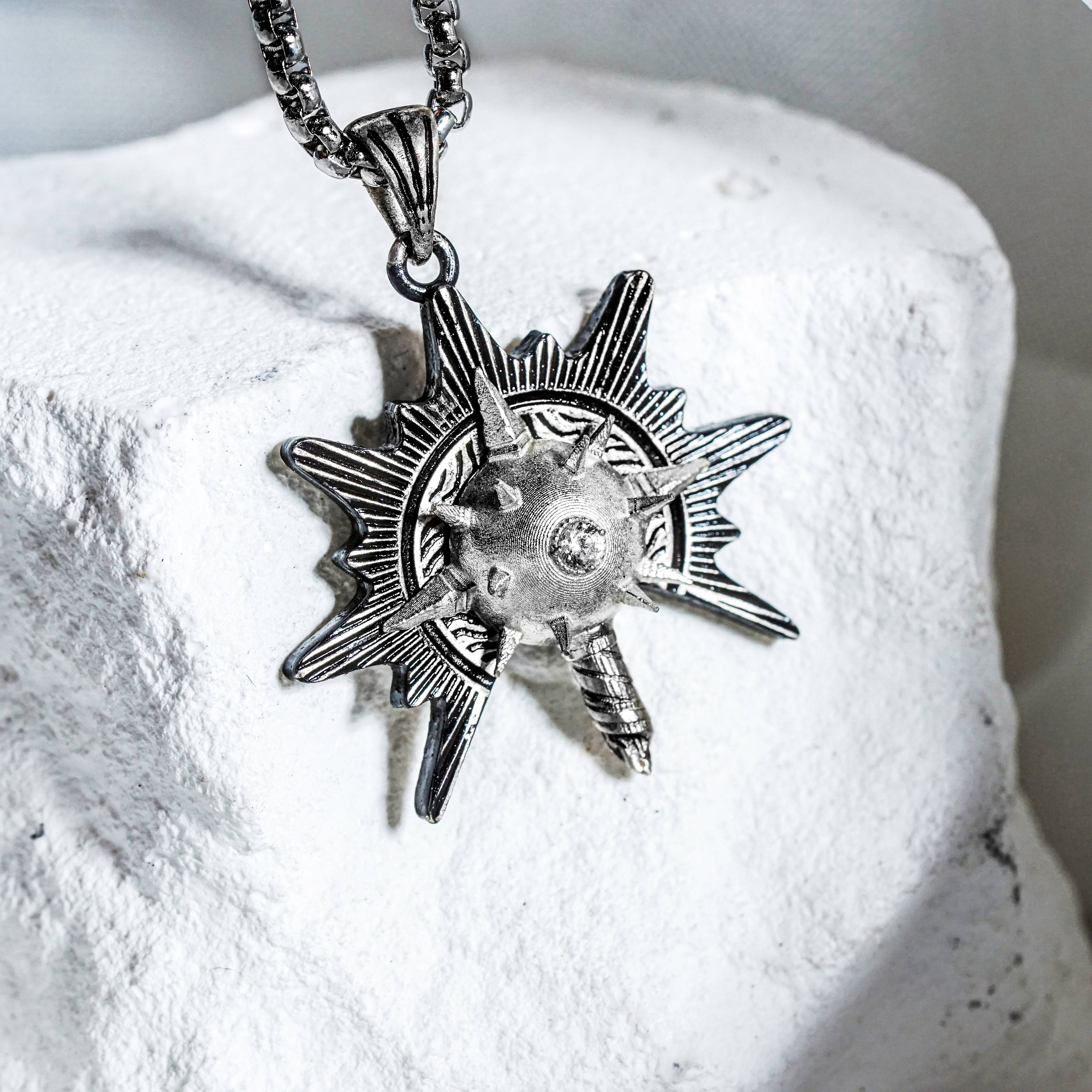 Baldur's Gate 3 Cleric Silver 950 Badge Necklace, Unique Silver Pendant Inspired by BG3, Gift for Fans of Baldur's Gate 3 5 - EternaSilver DSC07803 - EternaSilver