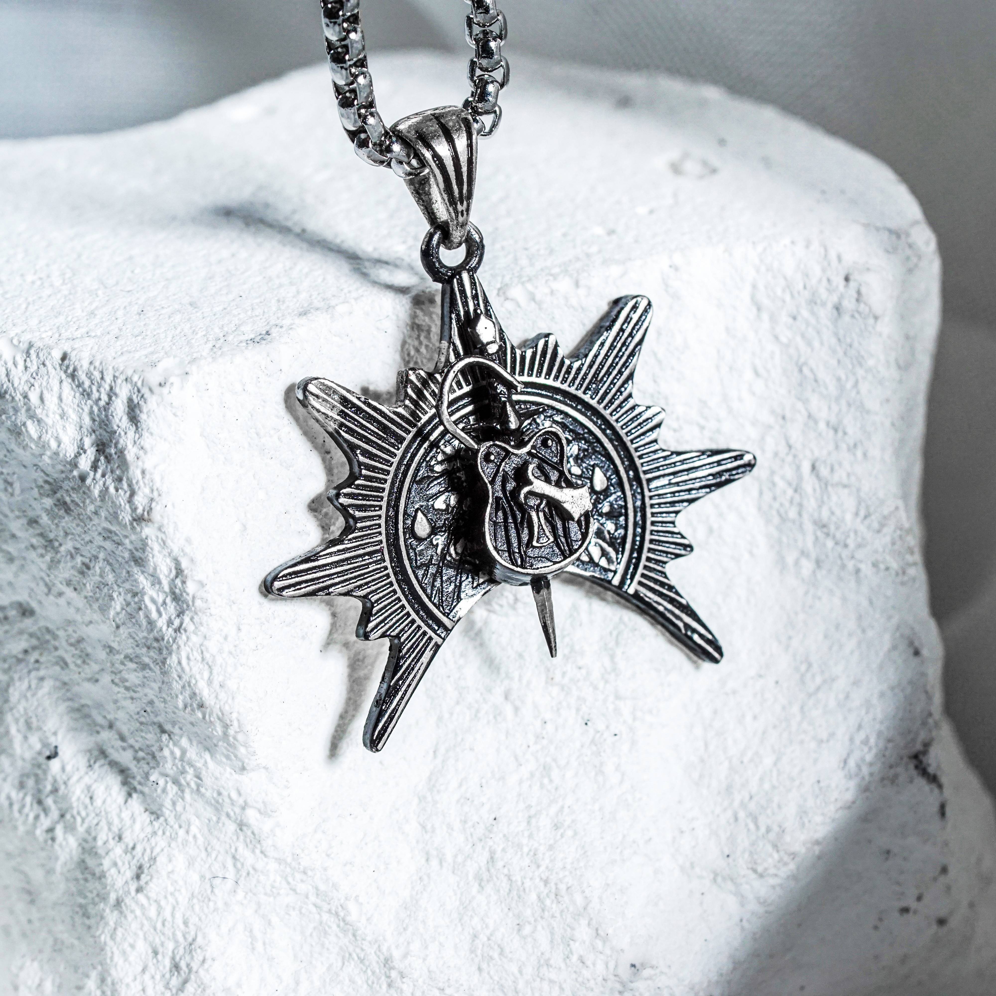 Baldur's Gate 3 Rogue Silver 950 Badge Necklace, Unique Silver Pendant Inspired by BG3, Gift for Fans of Baldur's Gate 3 3 - EternaSilver DSC07804 - EternaSilver