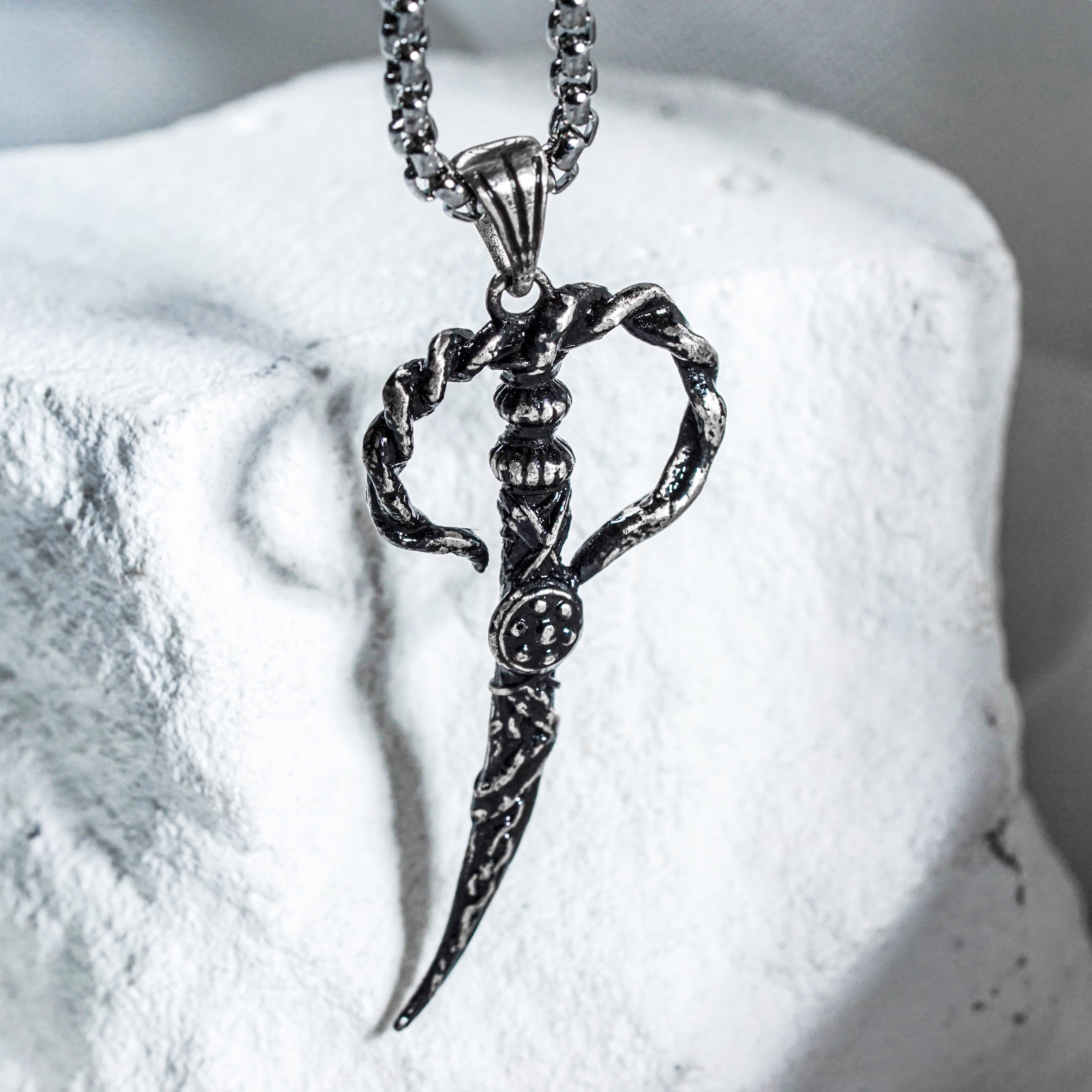 Elden Ring - Blade Of Mercy Necklace - Handmade Silver 950 Pendant Inspired by Elden Ring 7 - EternaSilver DSC07808 - EternaSilver