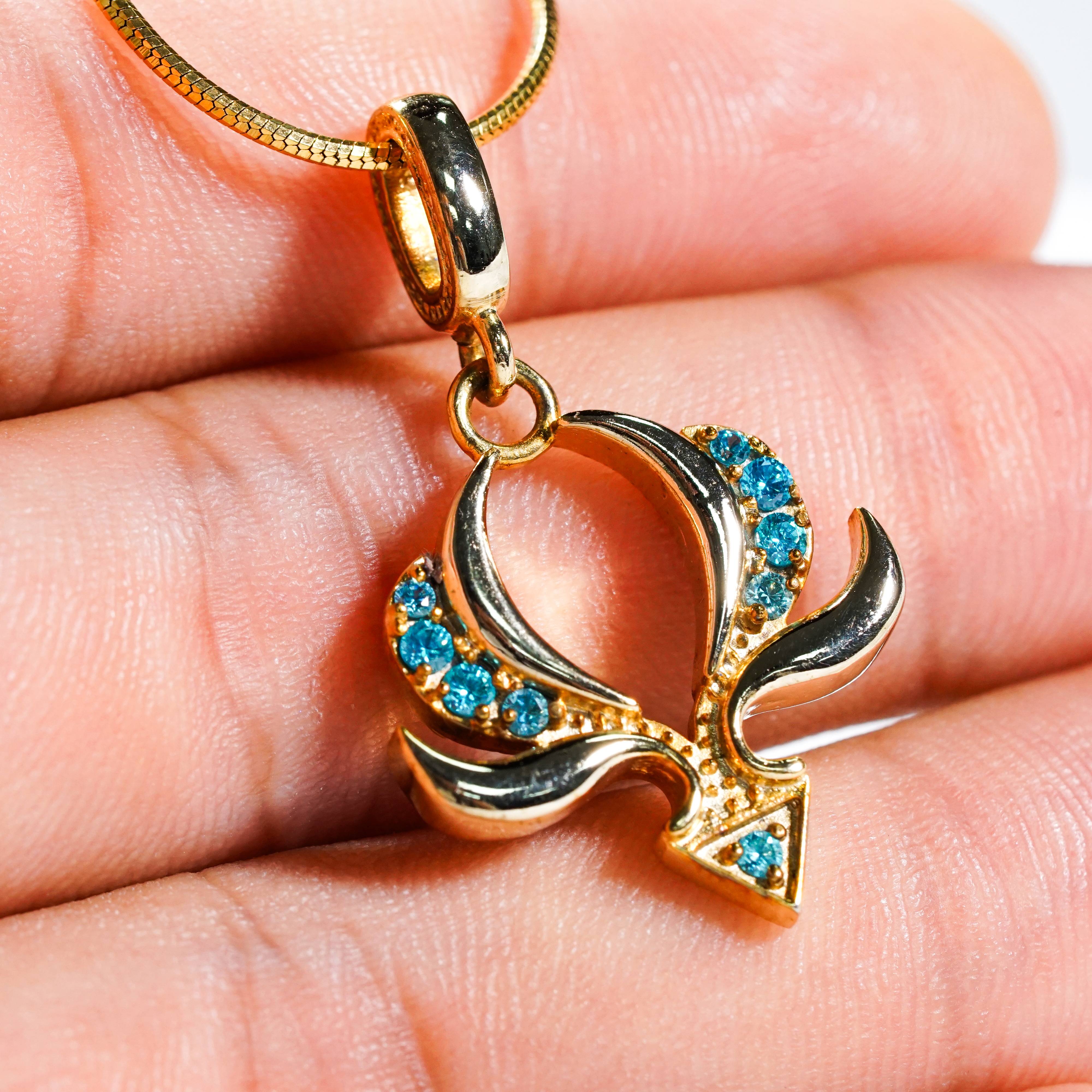 Genshin Impact Anemo Visions Pattern Custom Necklace, Handmade Sterling Silver 950/Gold Plated Signet Necklace, Element Jewelry Charm Gift 7 - EternaSilver DSC07843 - EternaSilver