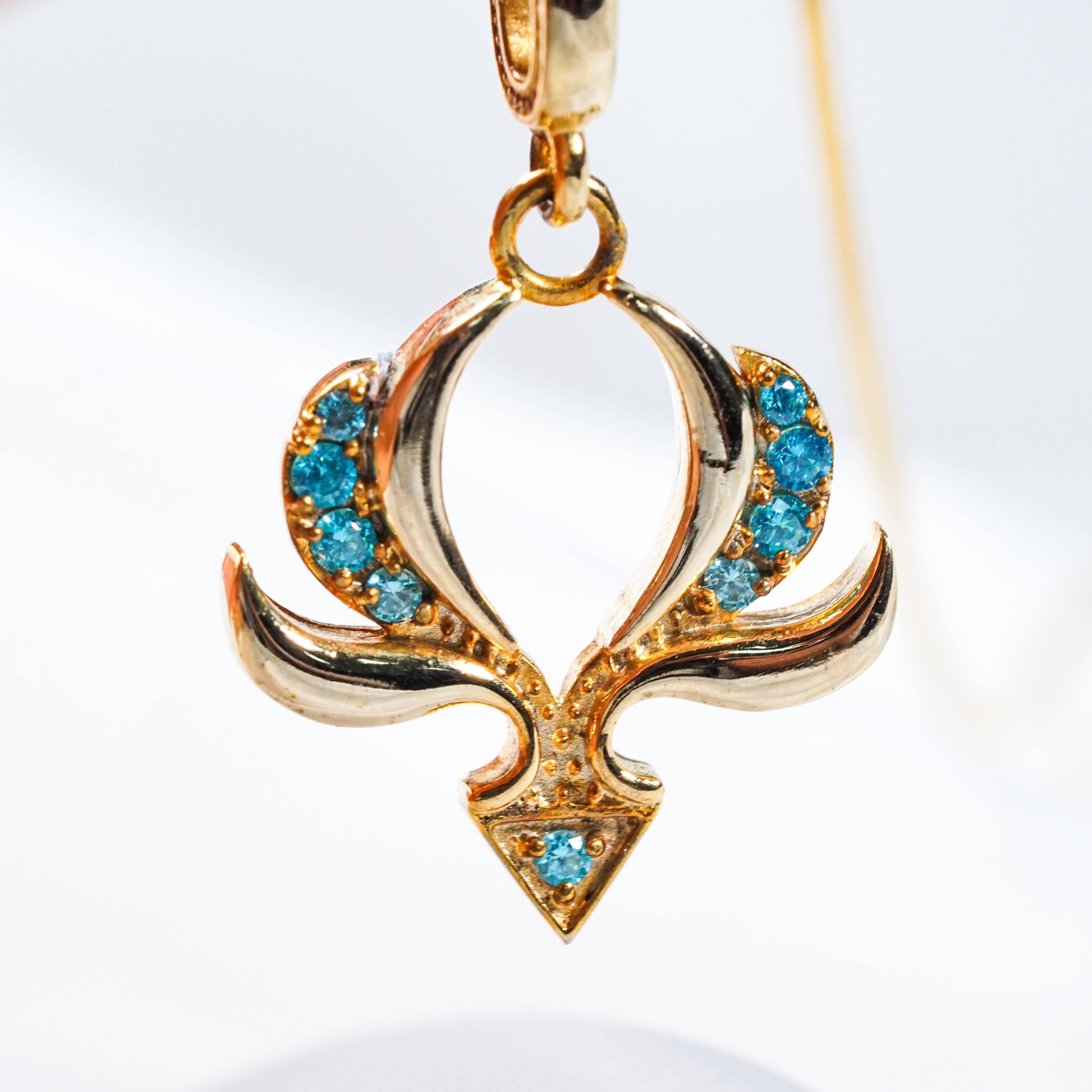 Genshin Impact Anemo Visions Pattern Custom Necklace, Handmade Sterling Silver 950/Gold Plated Signet Necklace, Element Jewelry Charm Gift 4 - EternaSilver DSC07847 - EternaSilver