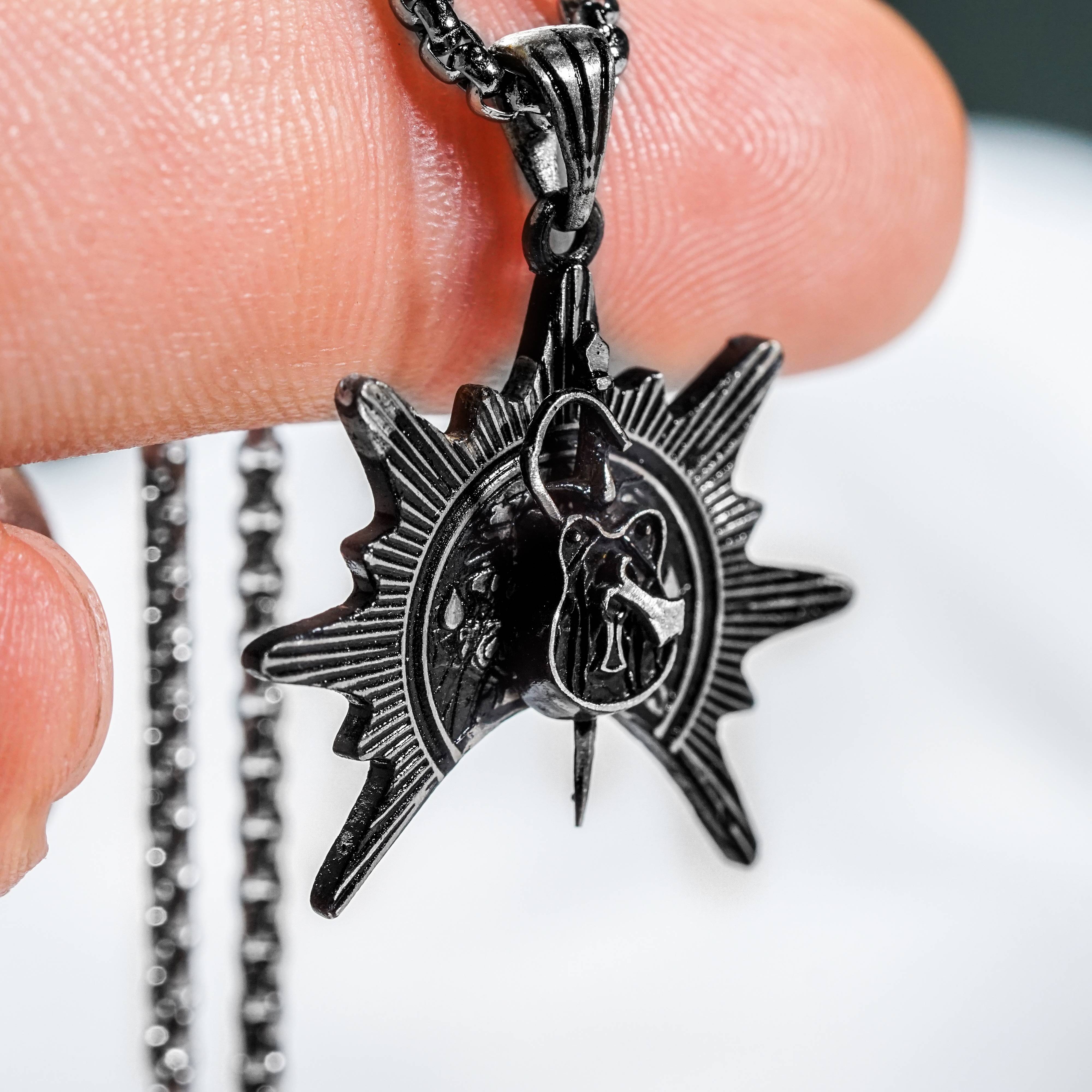 Baldur's Gate 3 Rogue Silver 950 Badge Necklace, Unique Silver Pendant Inspired by BG3, Gift for Fans of Baldur's Gate 3 4 - EternaSilver DSC07903 - EternaSilver