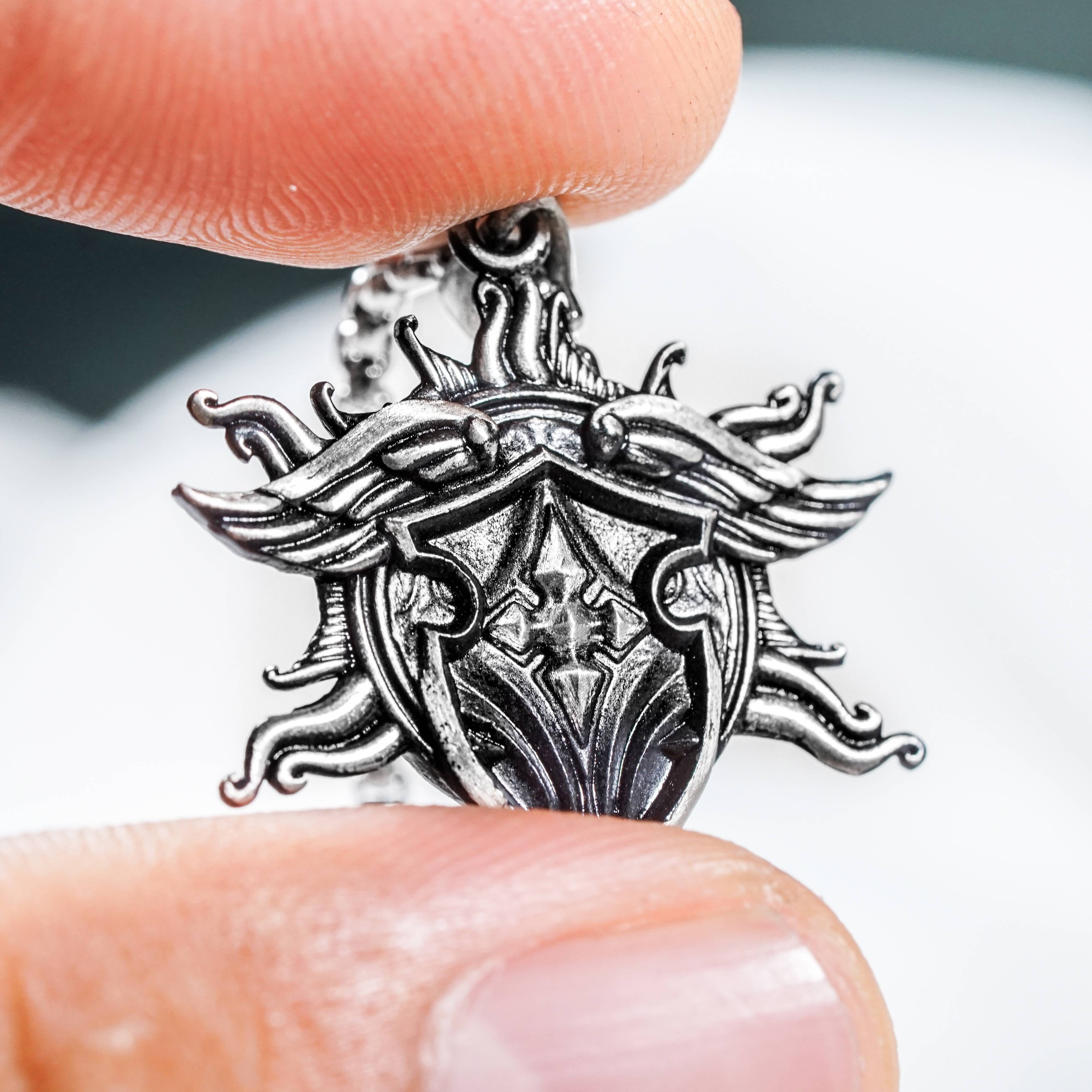Baldur's Gate 3 Paladin Silver 950 Badge Necklace, Unique Silver Pendant Inspired by BG3, Gift for Fans of Baldur's Gate 3 4 - EternaSilver DSC07926 - EternaSilver