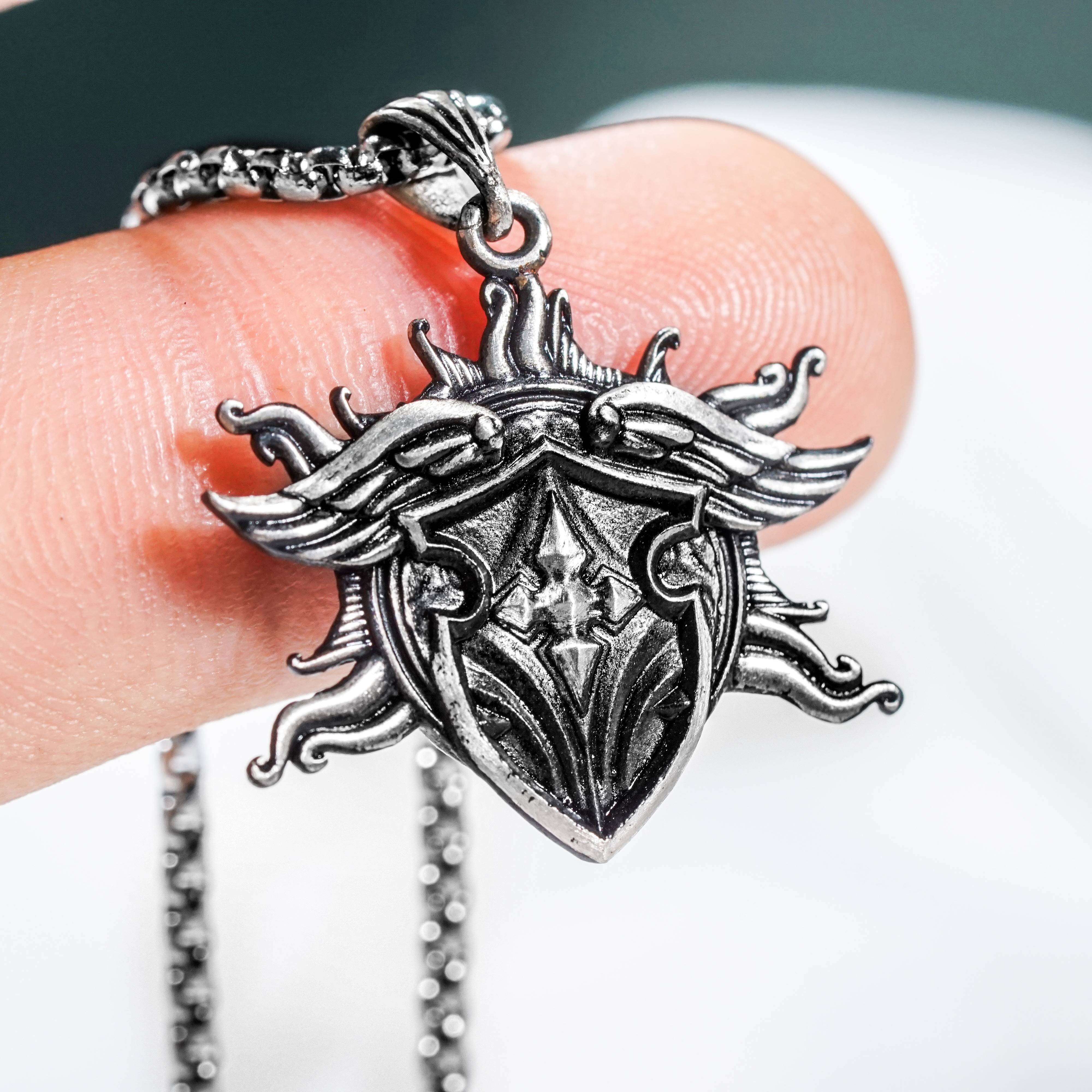 Baldur's Gate 3 Paladin Silver 950 Badge Necklace, Unique Silver Pendant Inspired by BG3, Gift for Fans of Baldur's Gate 3 5 - EternaSilver DSC07927 - EternaSilver