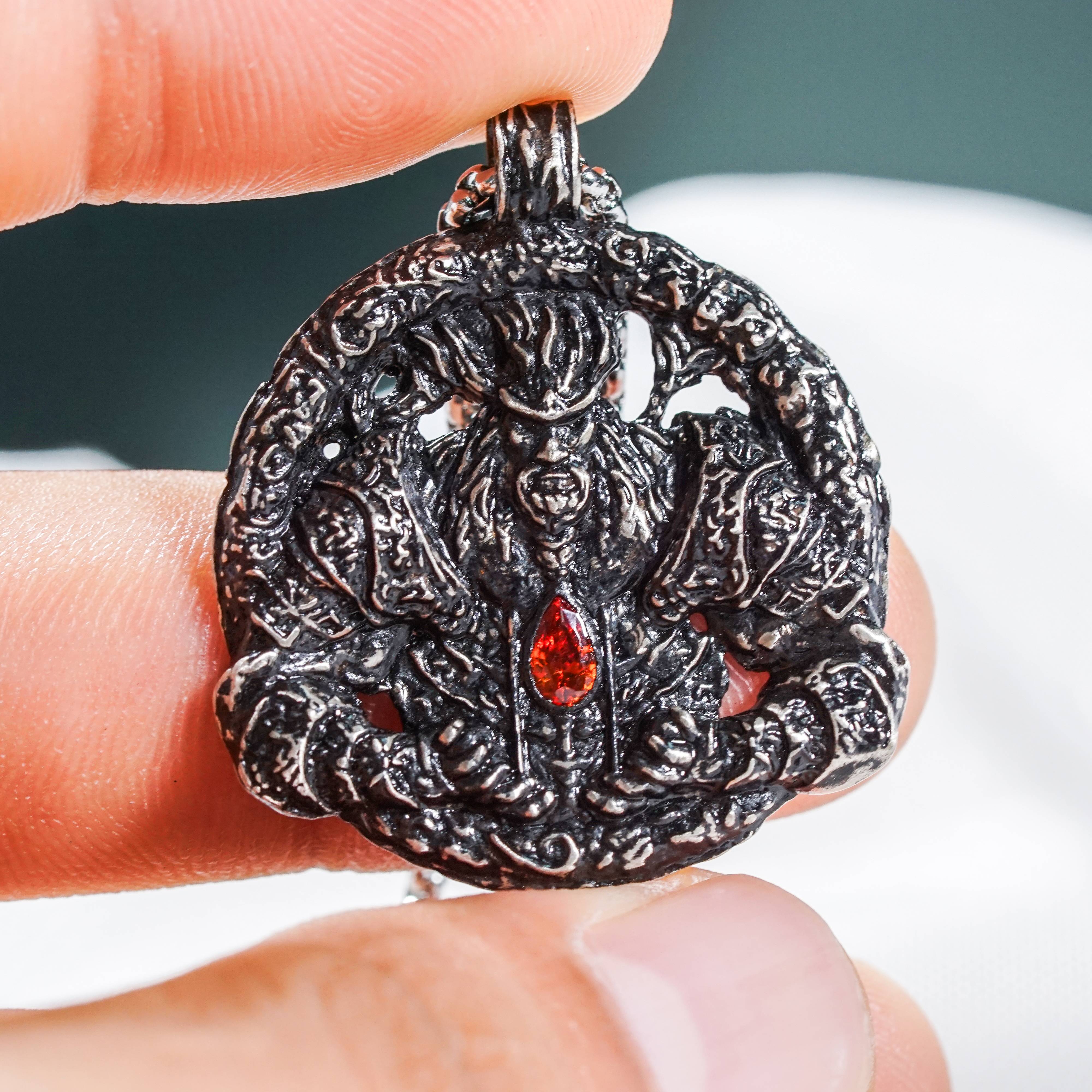 Elden Ring - Talisman of Lord's Bestowal Necklace - Handmade Silver 950 Pendant Inspired by Elden Ring 4 - EternaSilver DSC07949 - EternaSilver