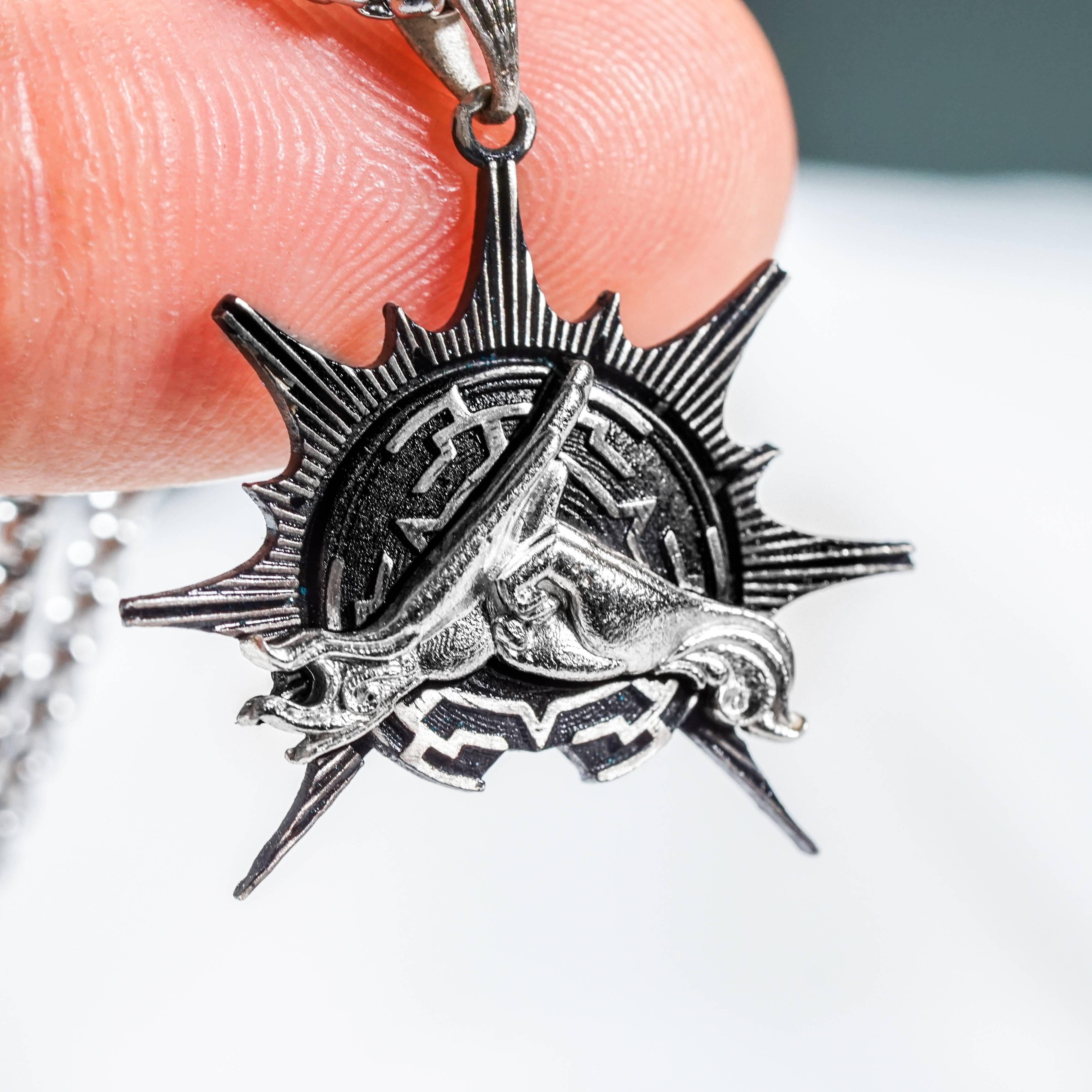 Baldur's Gate 3 Monk Silver 950 Badge Necklace, Unique Silver Pendant Inspired by BG3, Gift for Fans of Baldur's Gate 3 4 - EternaSilver DSC07961 - EternaSilver