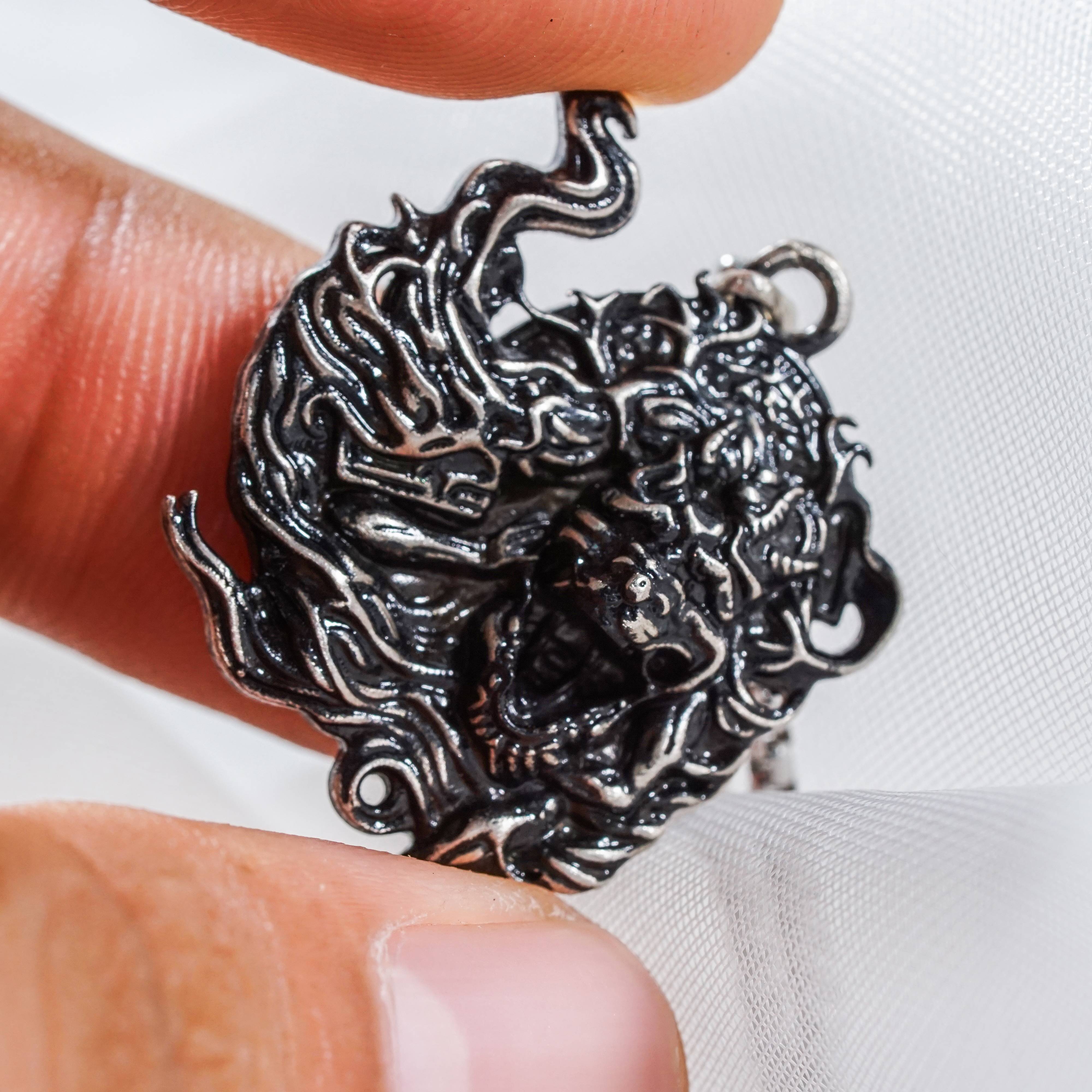 Elden Ring - Enraged Divine Beast Necklace - Handmade Silver 950 Pendant Inspired by Elden Ring 3 - EternaSilver DSC07996 - EternaSilver