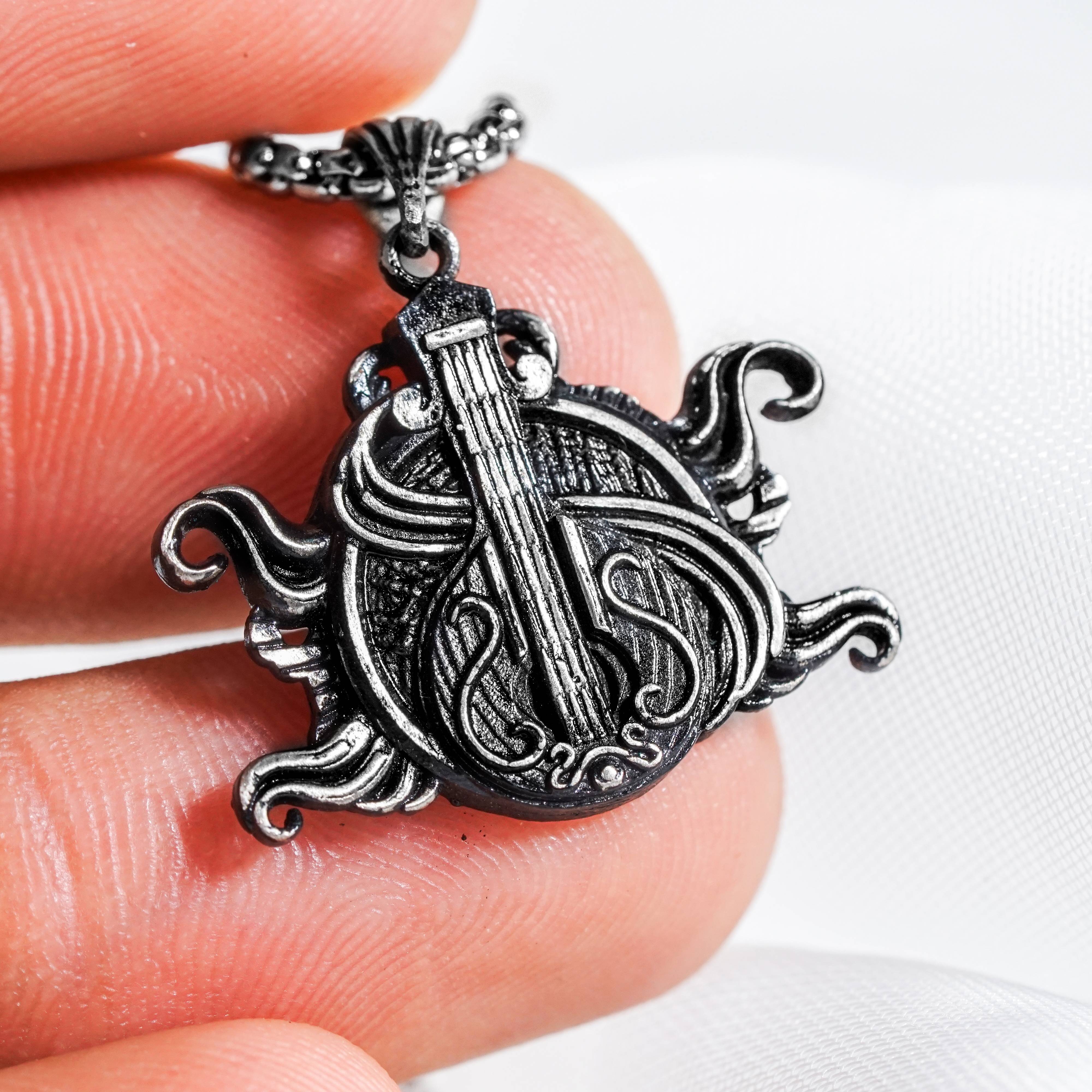 Baldur's Gate 3 Bard Silver 950 Badge Necklace, Unique Silver Pendant Inspired by BG3, Gift for Fans of Baldur's Gate 3 3 - EternaSilver DSC08001 - EternaSilver