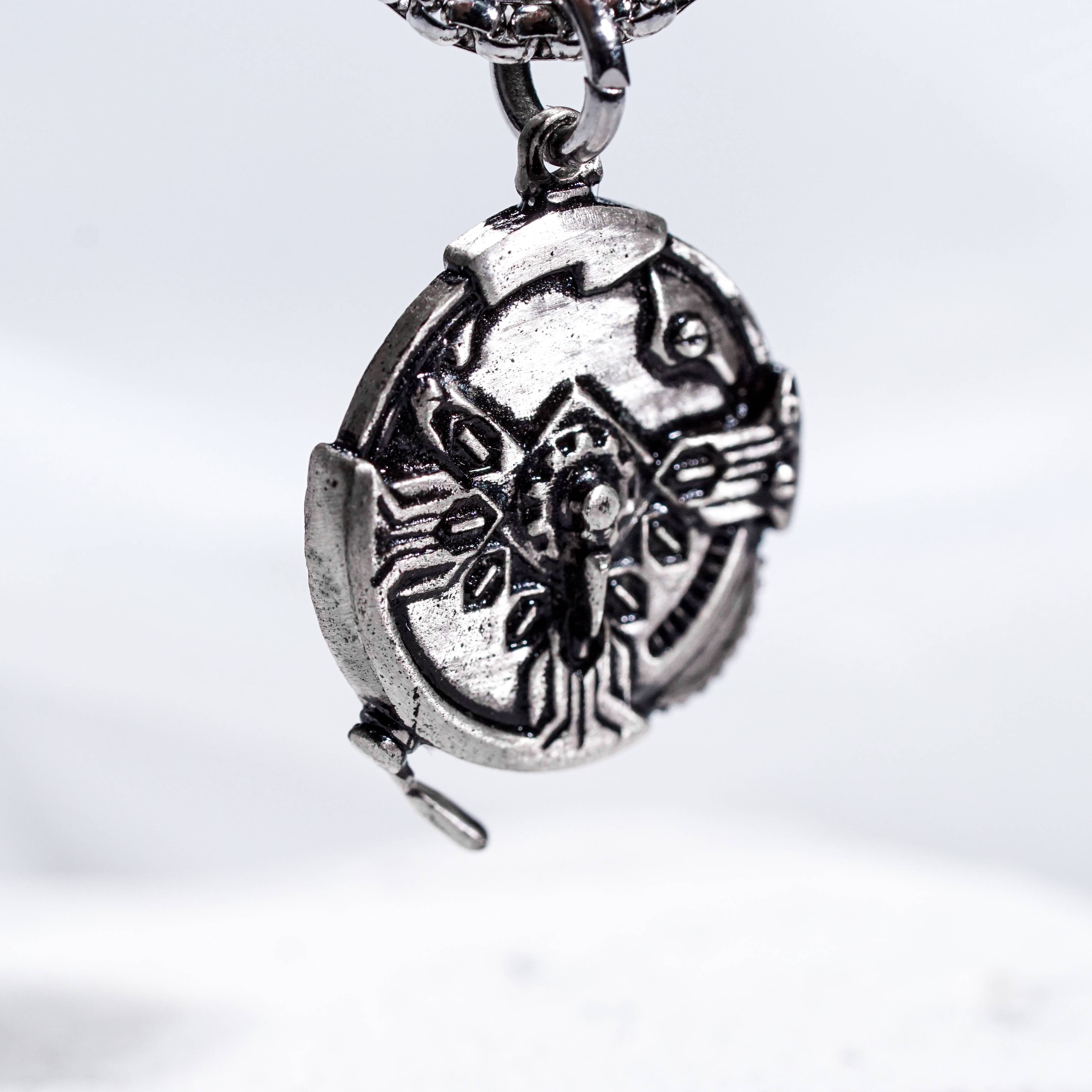 LOL Arcane Jewelry, Arcane Ekko Stopwatch Necklace for League of Legends Fans, Gamer Jewelry, Cosplay and Anime Gift, Handmade 950 Silver Necklace
