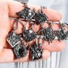 Final Fantasy XVI - Silver 950 Handmade Eikons Necklace, FFXVI Dominant Logo Jewelry, Ifrit Bahamut Pendant, Fanmade Final Fantasy XVI Gift for Gamers