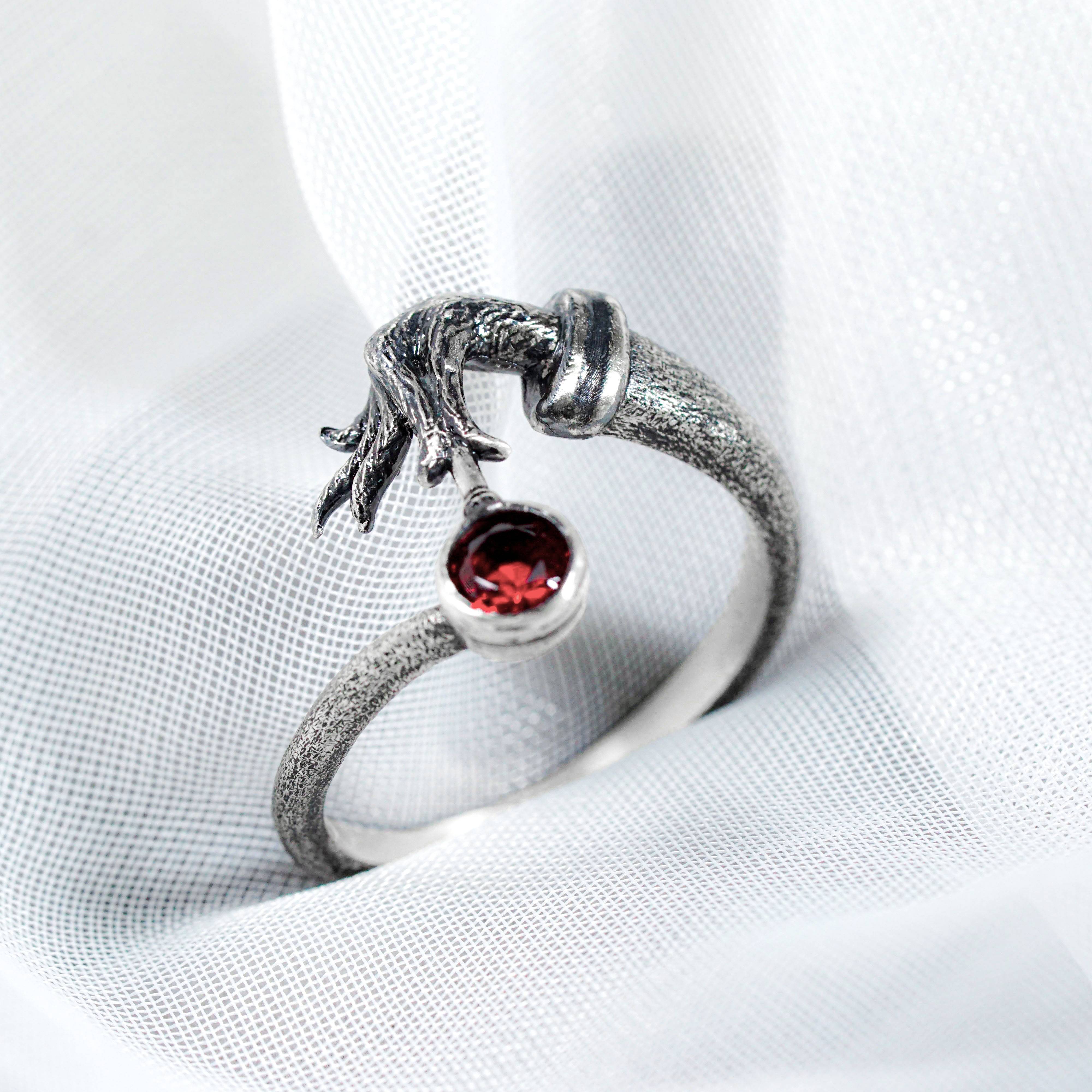 Grinch Christmas Hand Ring, Holiday Jewelry Handmade Silver 950, The Grinch Ring, Halloween Jewelry, Christmas Gift 4 - EternaSilver DSC08614 - EternaSilver