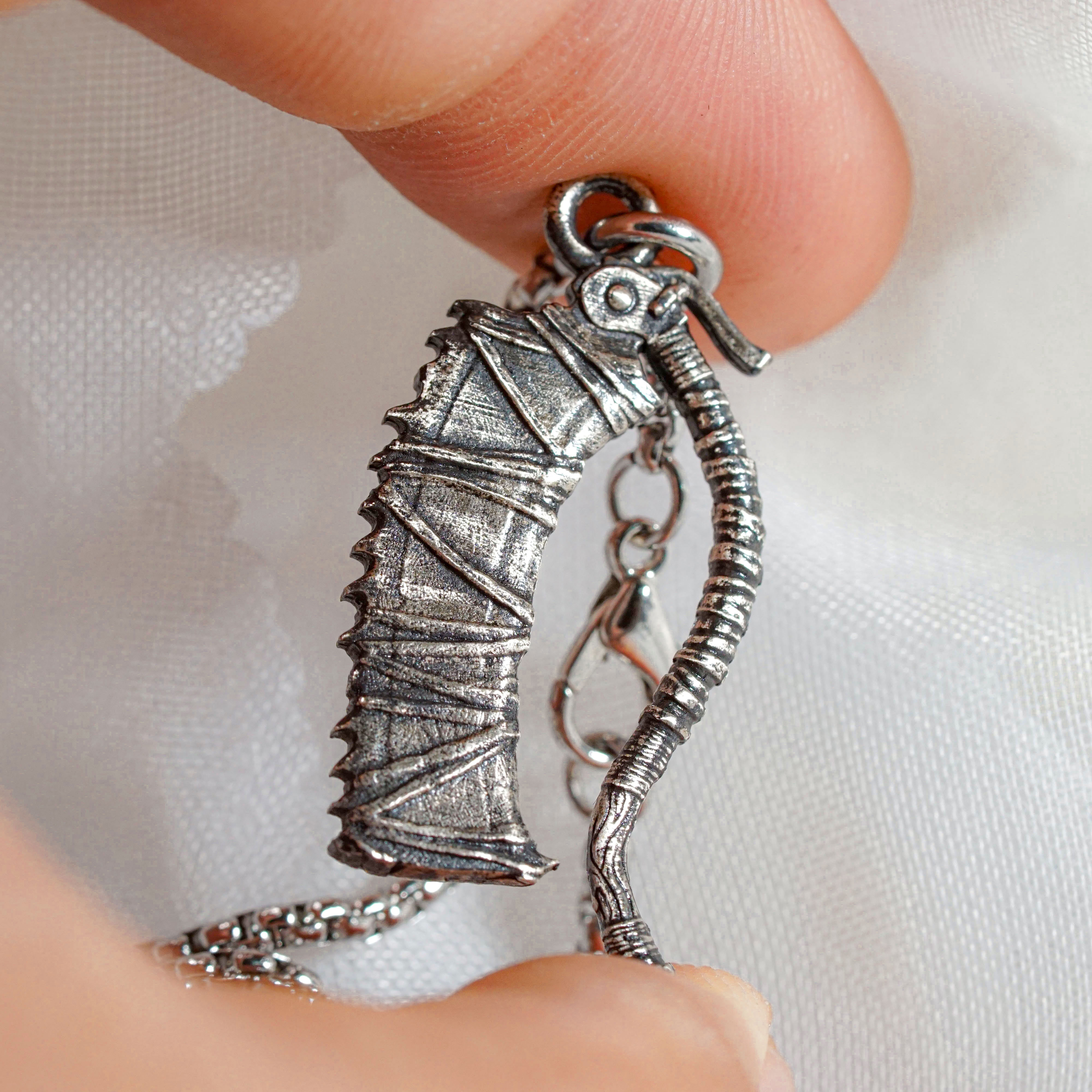 Saw Cleaver Bloodborne Necklace, Handcrafted 950 Silver Bloodborne Pendant, Cosplay & Collector’s Jewelry, Gift for Gamer 6 - EternaSilver DSC08730 - EternaSilver