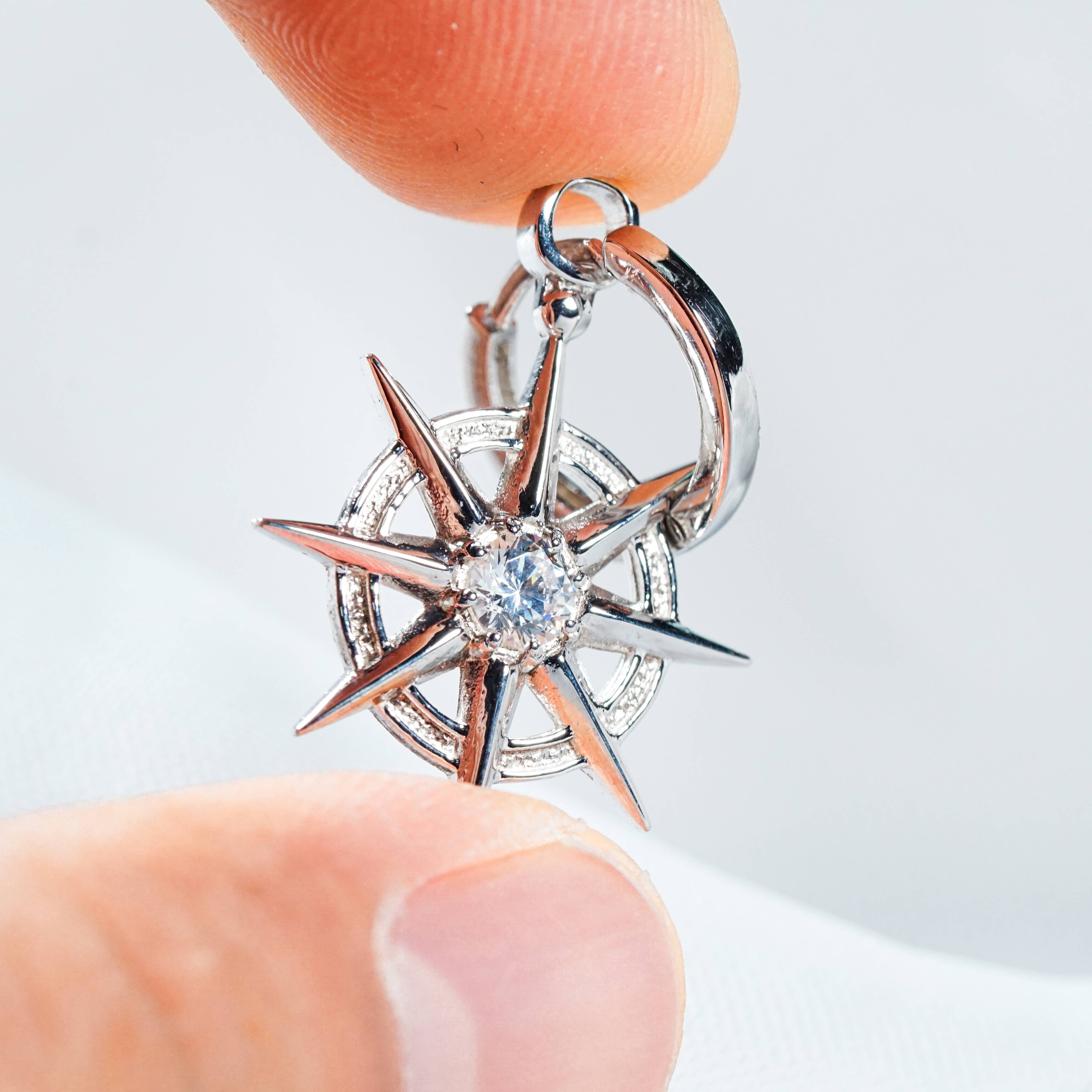 Handmade Baldur's Gate 3 Gale’s Earring, Authentic Fanmade Silver 950 Jewelry Inspired by Gale Dekarios, Wizard of Waterdeep, BG3 Cosplay 10 - EternaSilver DSC05688 - EternaSilver