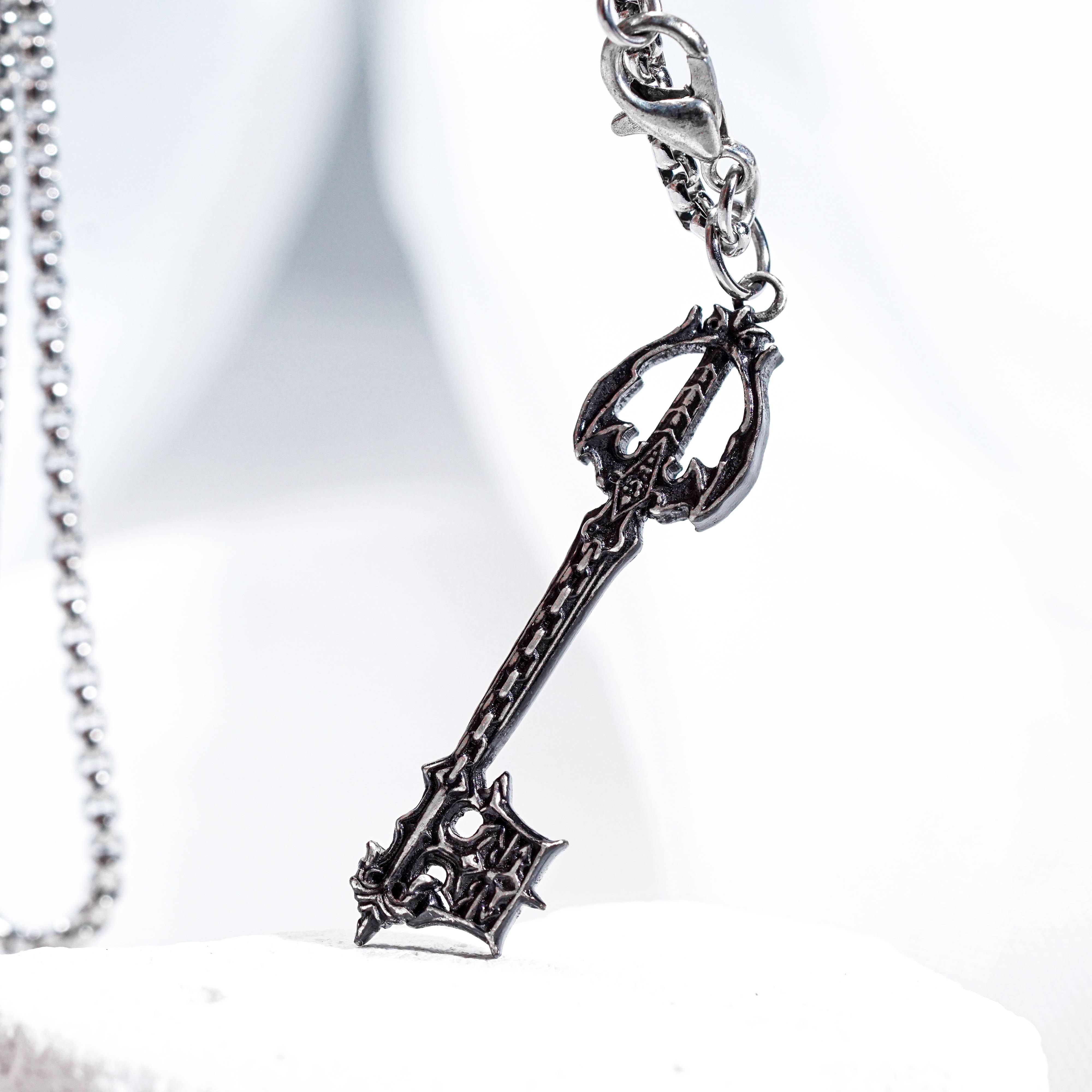 Kingdom Hearts Oblivion Keys 950 Silver Necklace, Sora Real Silver Gift, Oathkeeper Oblivion Key Jewelry inspired by Kingdom Hearts 8 - EternaSilver DSC08202 - EternaSilver