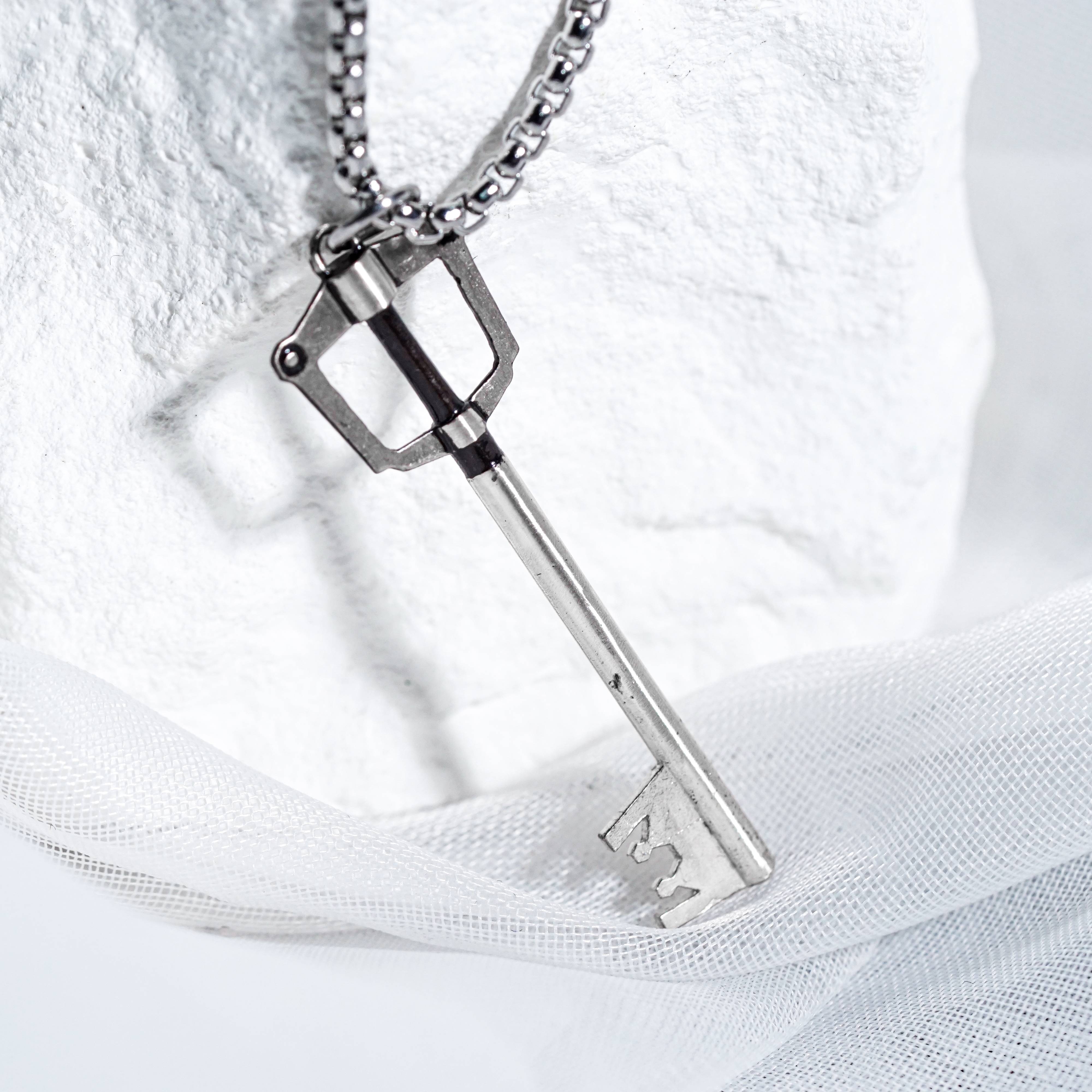 Kingdom Hearts Key 950 Silver Necklace, Key 950 Silver inspired by Kingdom Hearts, Kingdom Key Jewelry, Unisex Jewelry, Gamer Gift