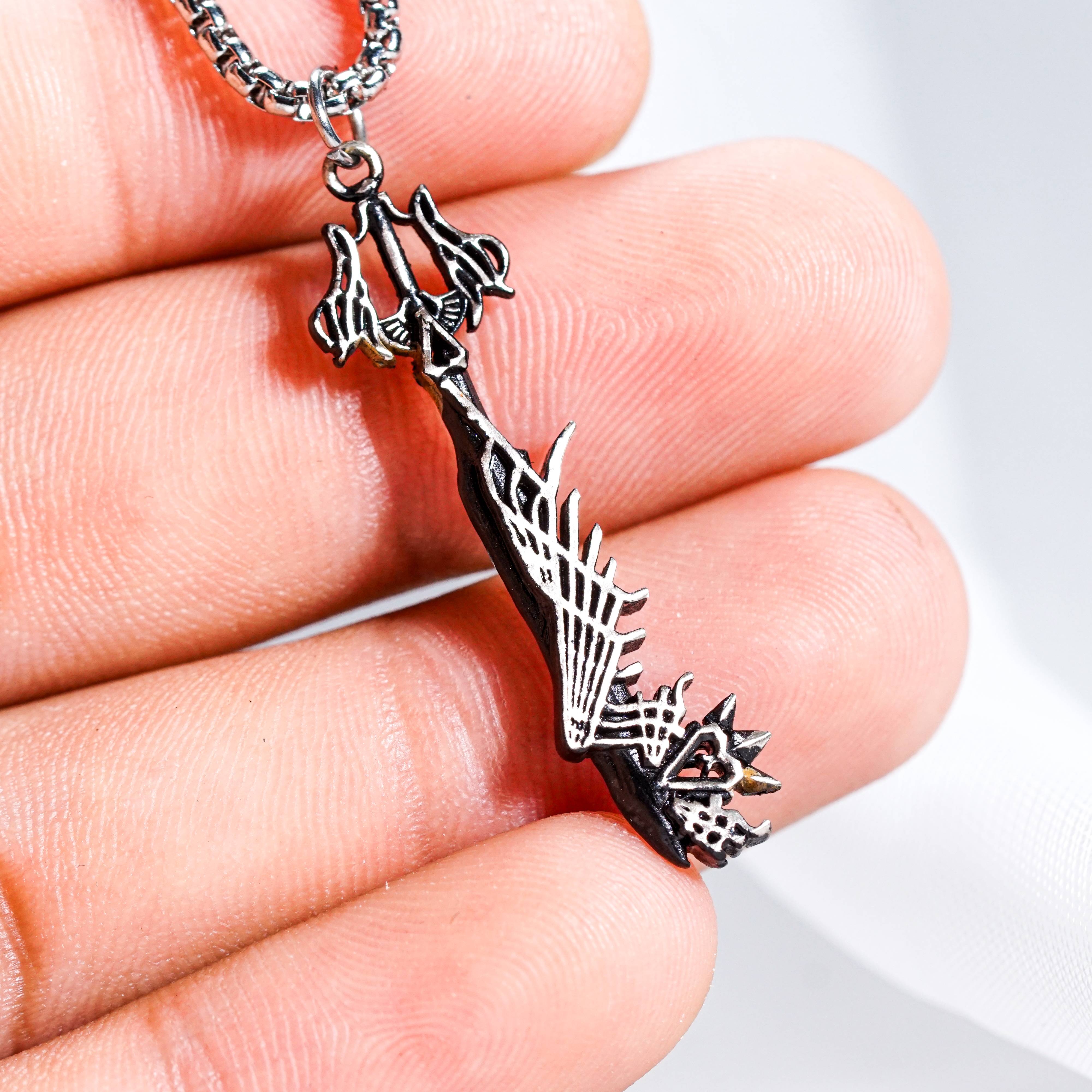 Kingdom Hearts Necklace, Ultima Weapon Keyblade Pendant Keys 950 Silver Necklace, Limited Edition Jewelry for Kingdom Hearts Fans 6 - EternaSilver DSC08237 - EternaSilver