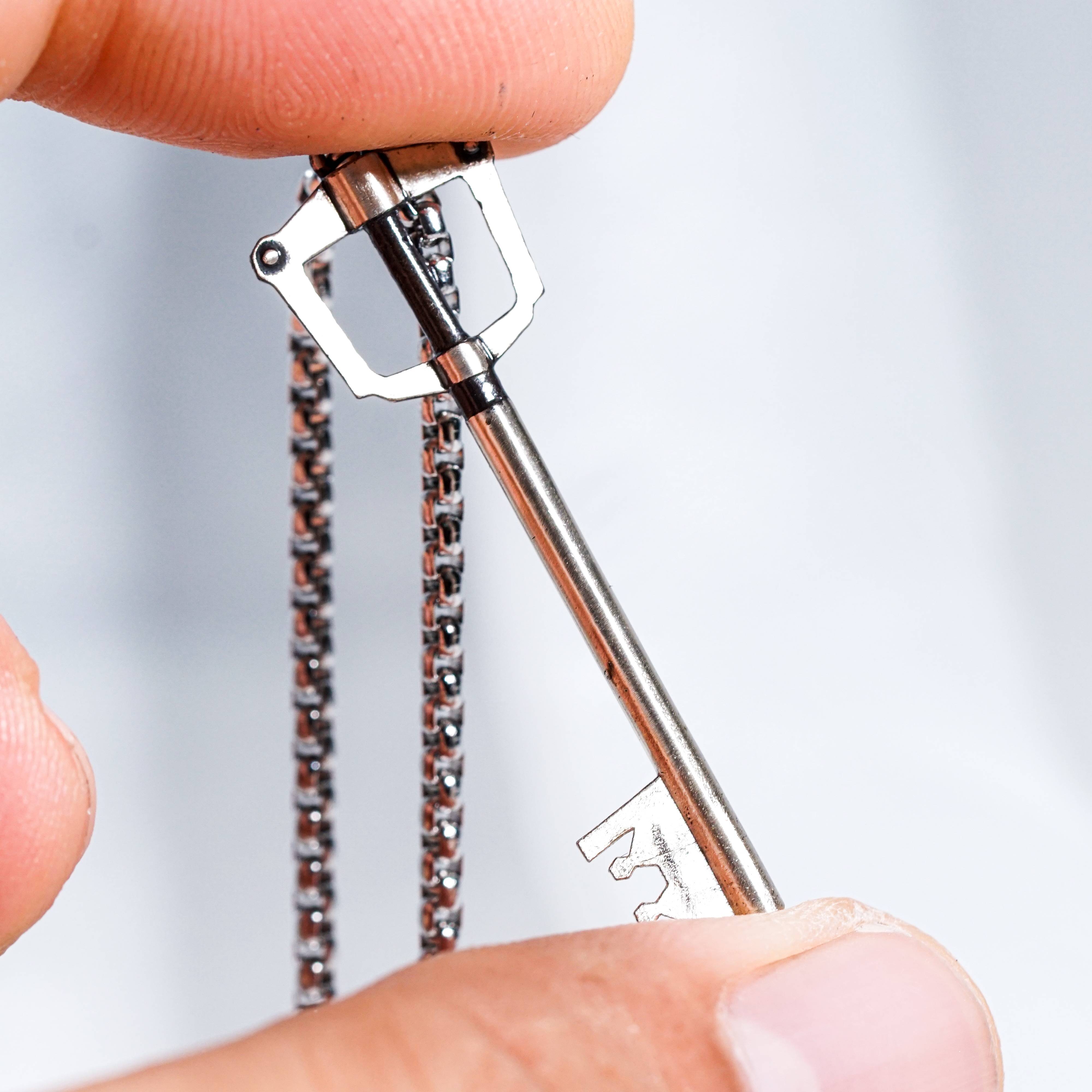 Kingdom Hearts Key 950 Silver Necklace, Key 950 Silver inspired by Kingdom Hearts, Kingdom Key Jewelry, Unisex Jewelry, Gamer Gift 5 - EternaSilver DSC08250 - EternaSilver